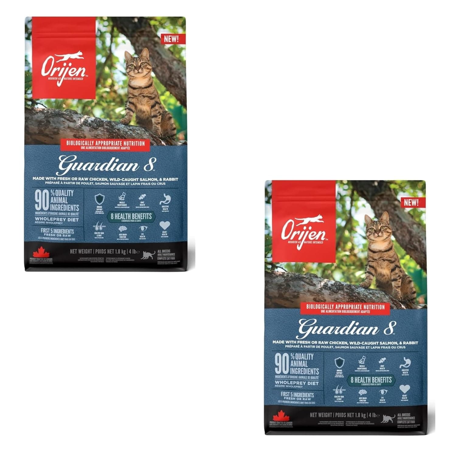 Orijen Cat Dry Food Guardian 8 Chicken Salmon Rabbit - 340 g