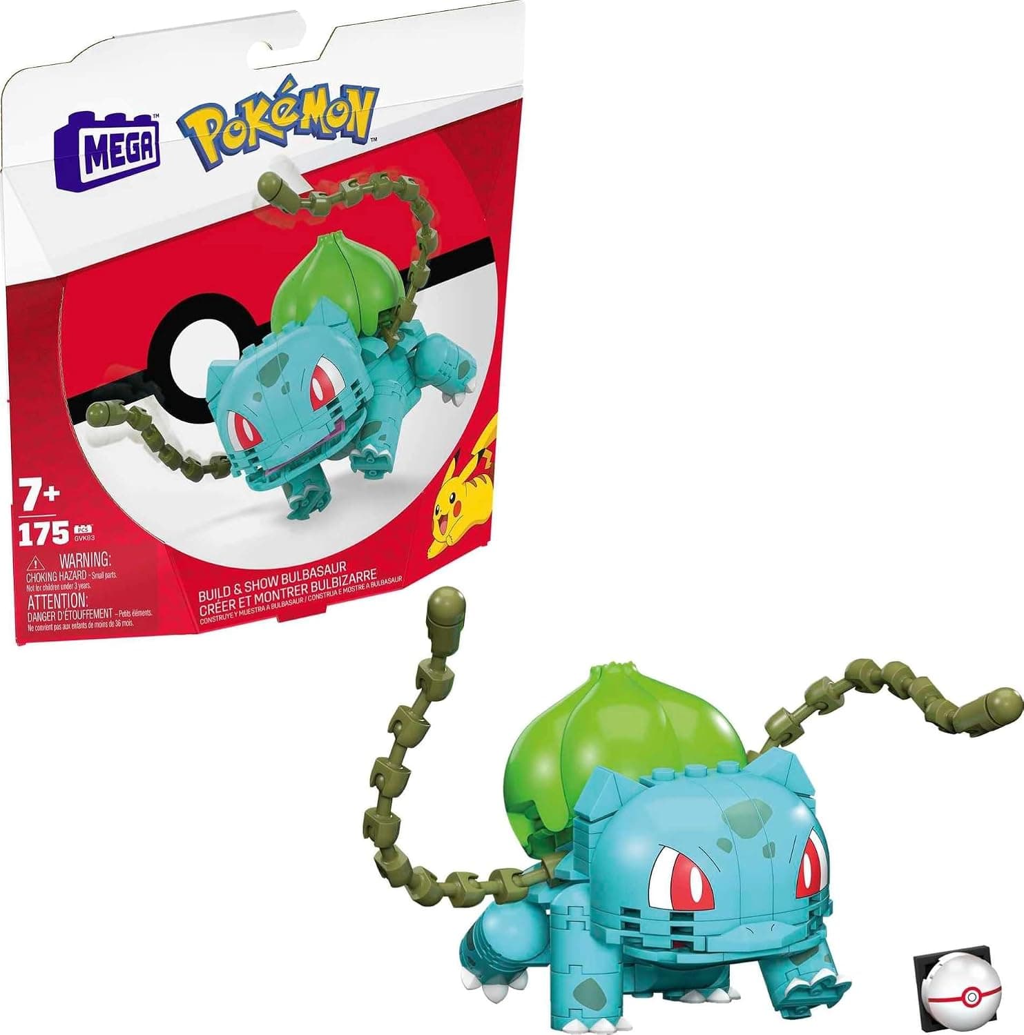 MEGA Pokémon Bulbasaur Construction Set, Building Toys for Kids