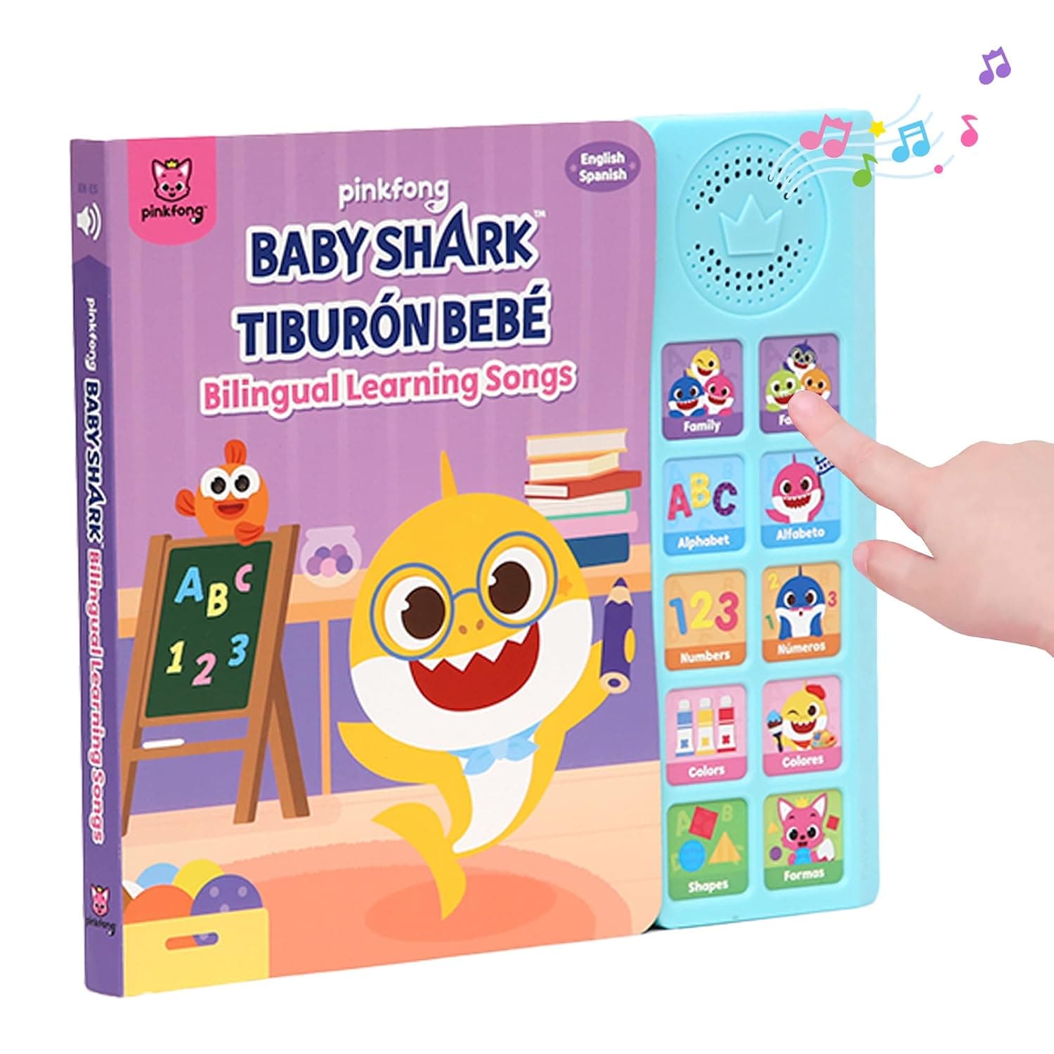 Pinkfong Baby Shark English Spanish Bilingual Learning Songs Sound Book l Bilingual Children's Sound Books l Interactive Learning Books for Toddlers, Infant l Learning & Education Toys 18 Months