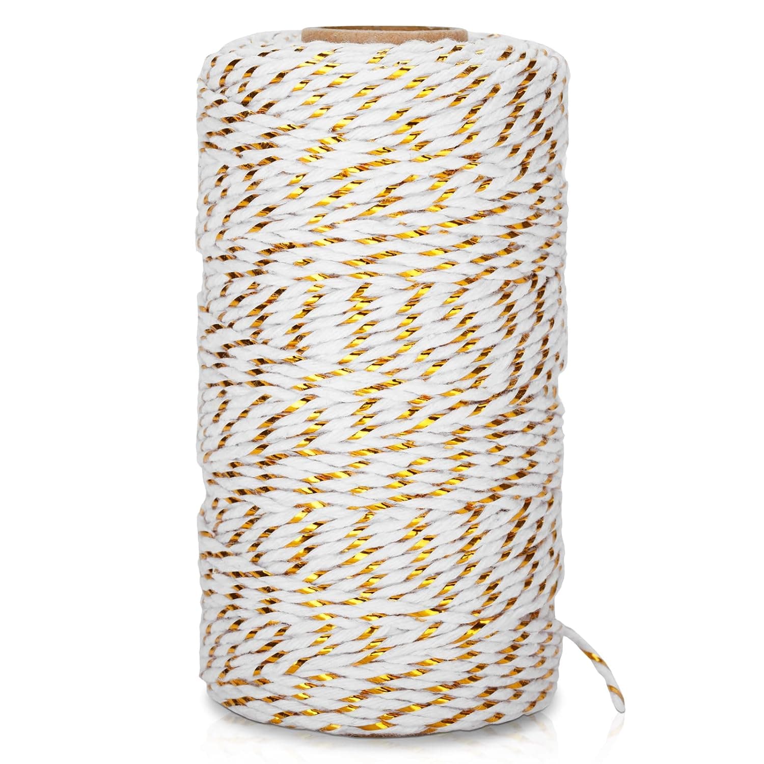 328 Feet Cotton Bakers Twine String,Gold Twine String,Gift Wrapping Holiday Twine Wedding Mothers Day Gift Twine Cotton Cord Rope Gold Metallic