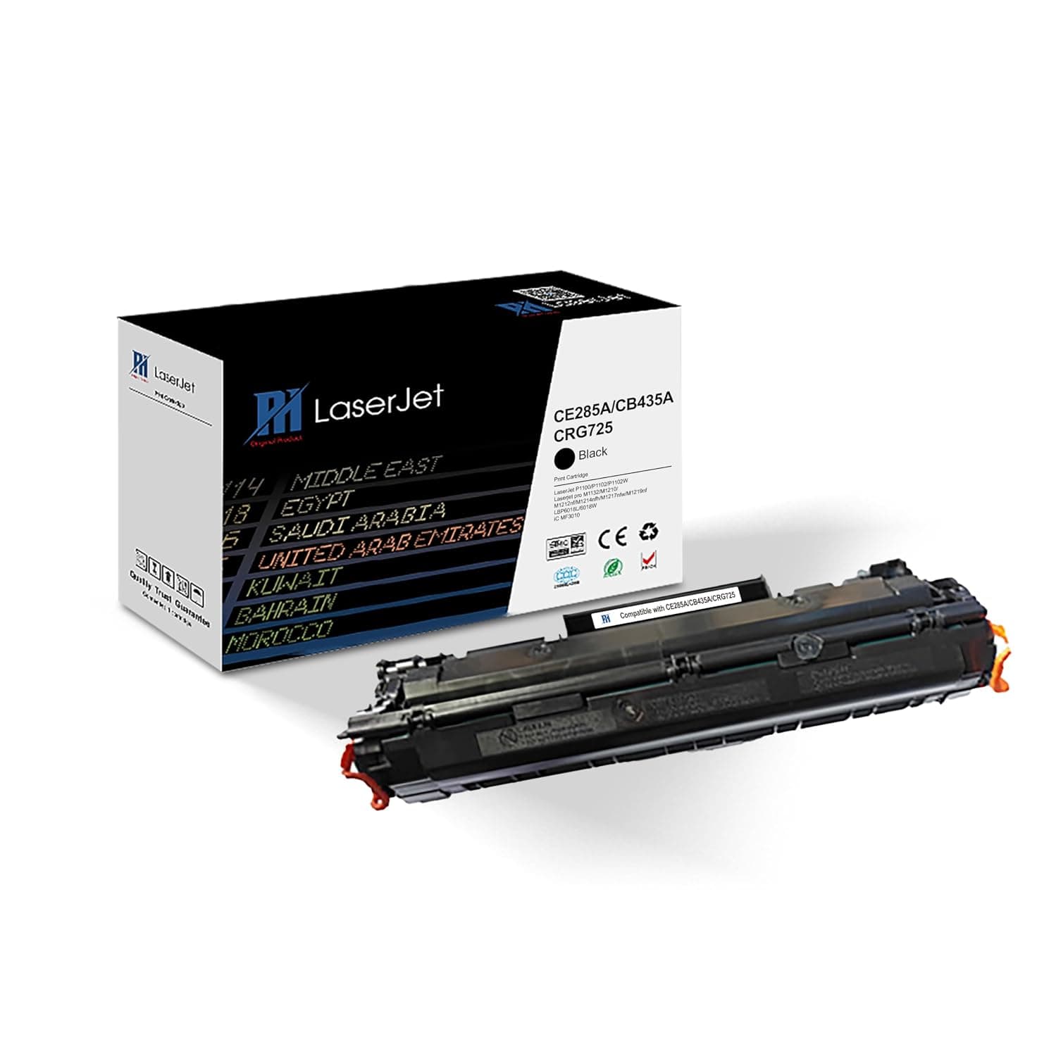 PH 85A Compatible Black Toner Cartridge Replacement for CE285A CB435A CRG725 – High Yield Laser Printer Toner
