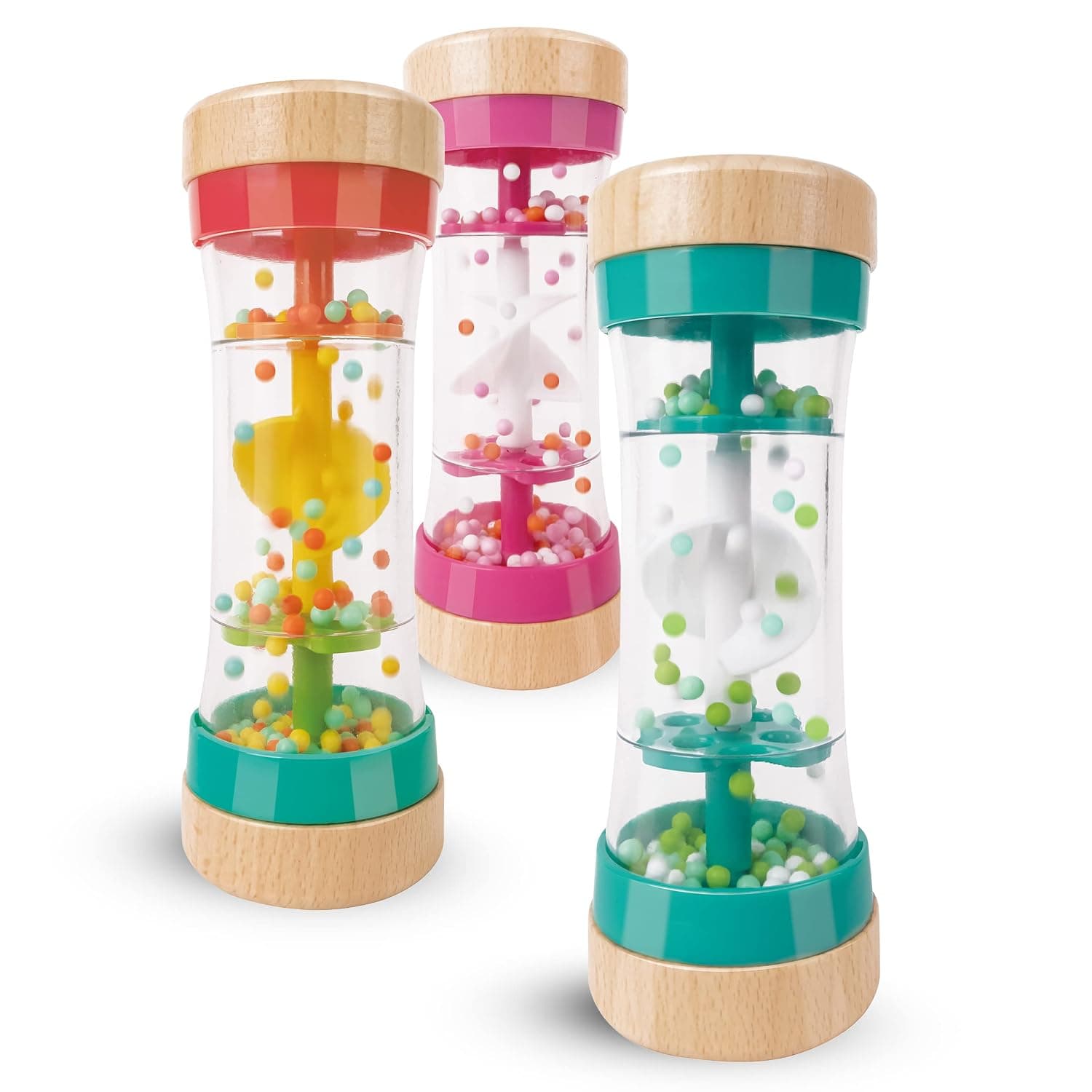 Hape, Beaded Raindrops | Music Toys | Shake & Rattle Activity Toy | Easy Grip Great As Baby Toys | Includes Musical Beats & Raindrop Sounds | Suitable For Ages 0M & Up
