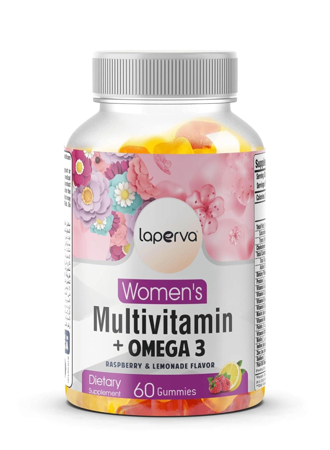 Laperva Women's Multivitamin + Omega 3 Gummies - Immune Support, Energy Boost, Cardiovascular Health - 60 Delicious Gummies