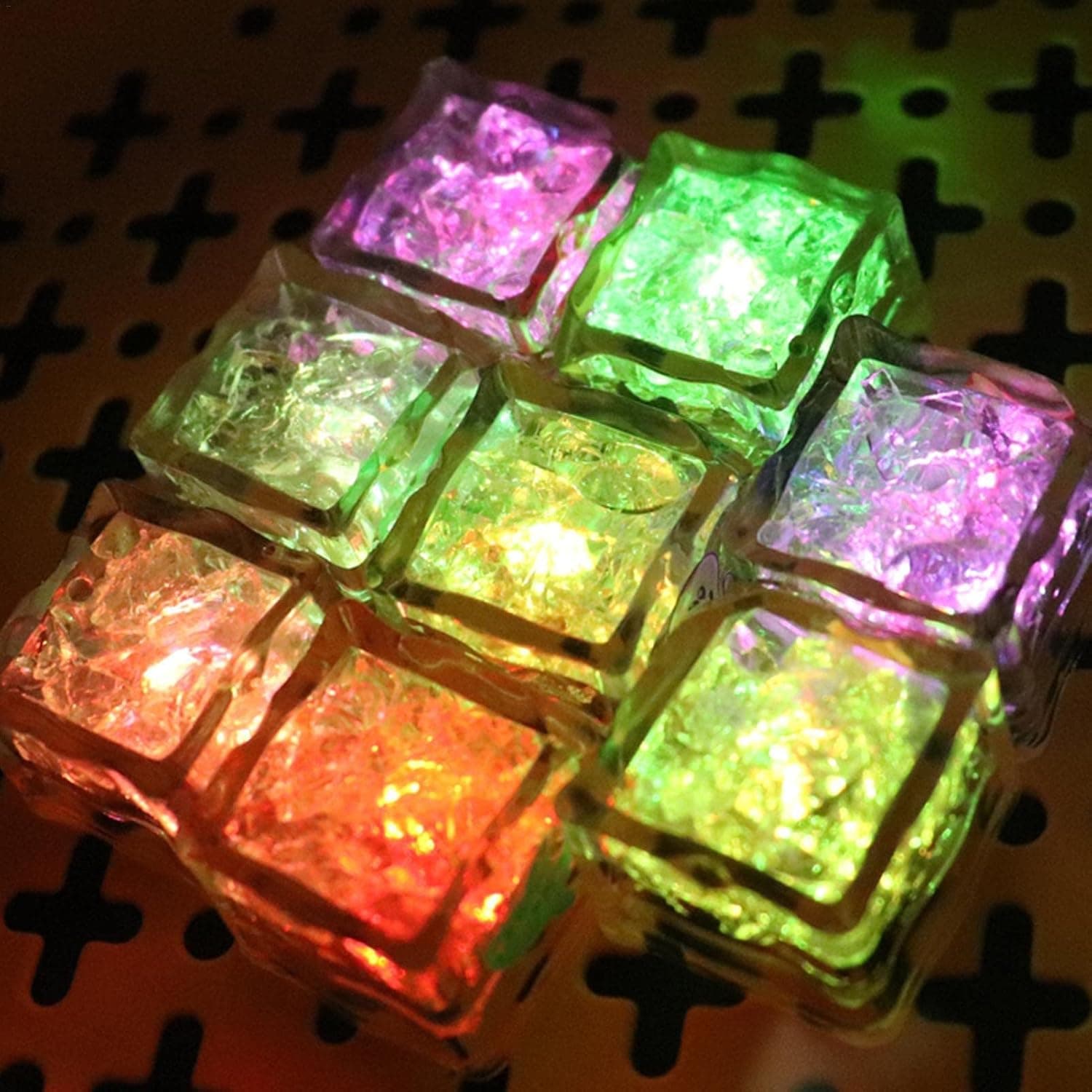 8 Pcs LED Ice Cubes Bath Toys For Baby, Light Up Bath Toy Set, Multi-Color Liquid Sensor Ice Cubes Light LED Glow Light In Water, Floating Bathtub Toys For Baby Toddler Infant Tub Play