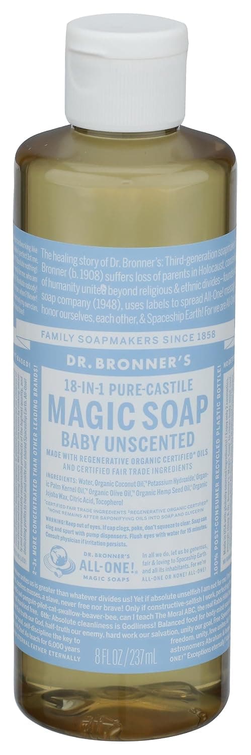 Dr. Bronner's, Baby Soap Liquid Castile, 8 Fl Oz