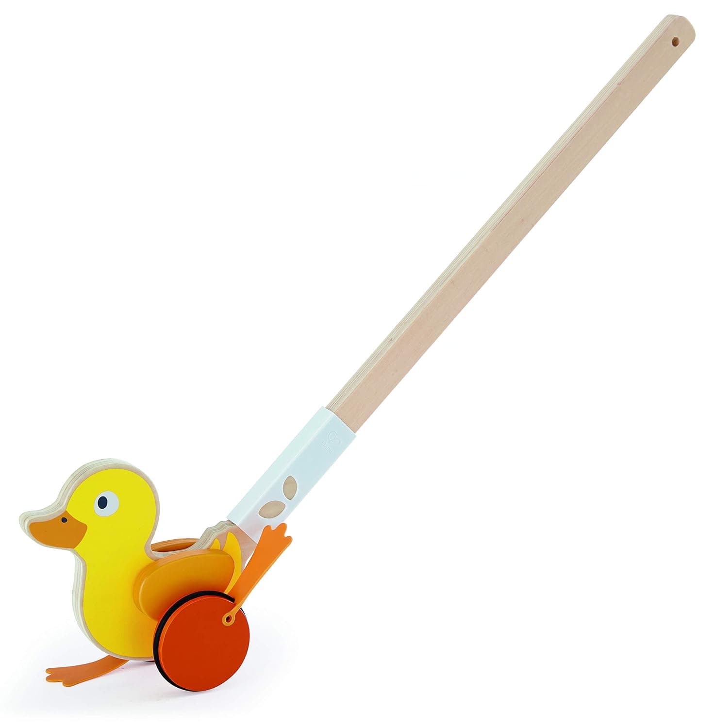 Hape Ducky Push Pal – Wooden Baby Walker Toy for Toddlers 12M+, Wobbling Duck with Flapping Wings, Quiet Rubber Wheels, Non-Toxic Learning to Walk Sensory Toy