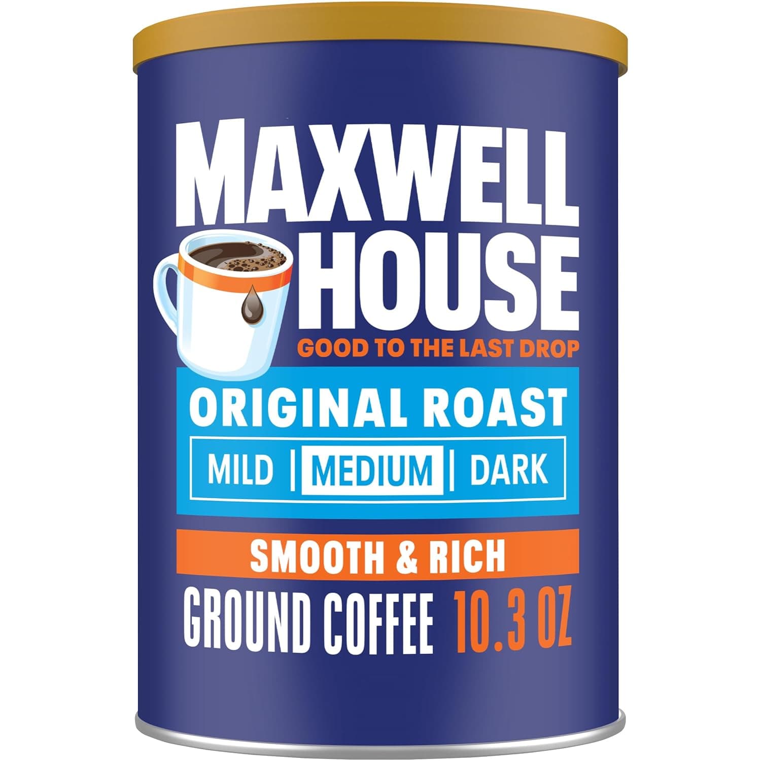 Maxwell House Original Roast Ground Coffee, 10.3 oz Canister