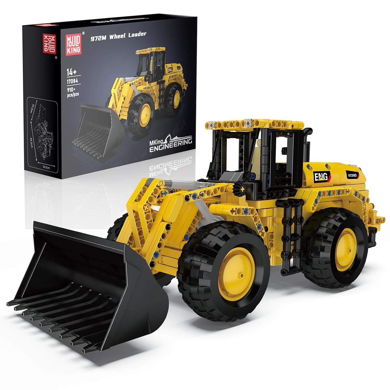 Mould King Technic 17084 Excavator Loader Construction Kit, 910 Pieces with Shovel Construction Toy Model, for Adults and Children from 14 Years
