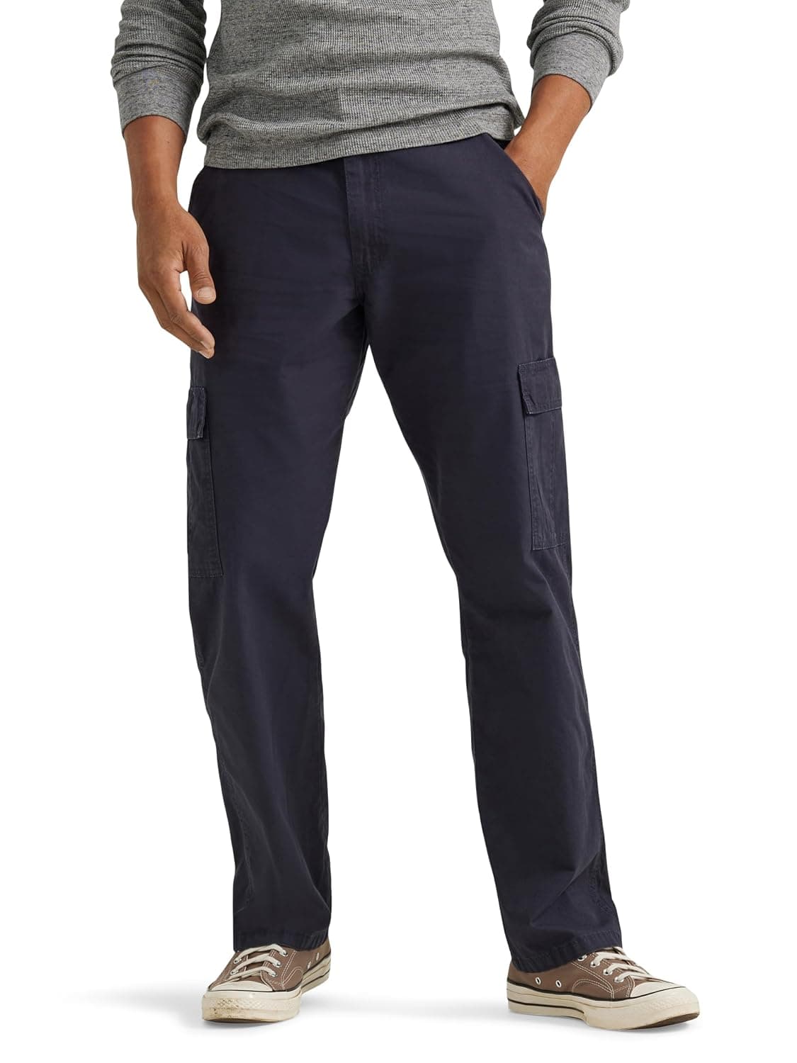 Wrangler Authentics Men's Classic Twill Relaxed Fit Cargo Trousers Casual Trousers