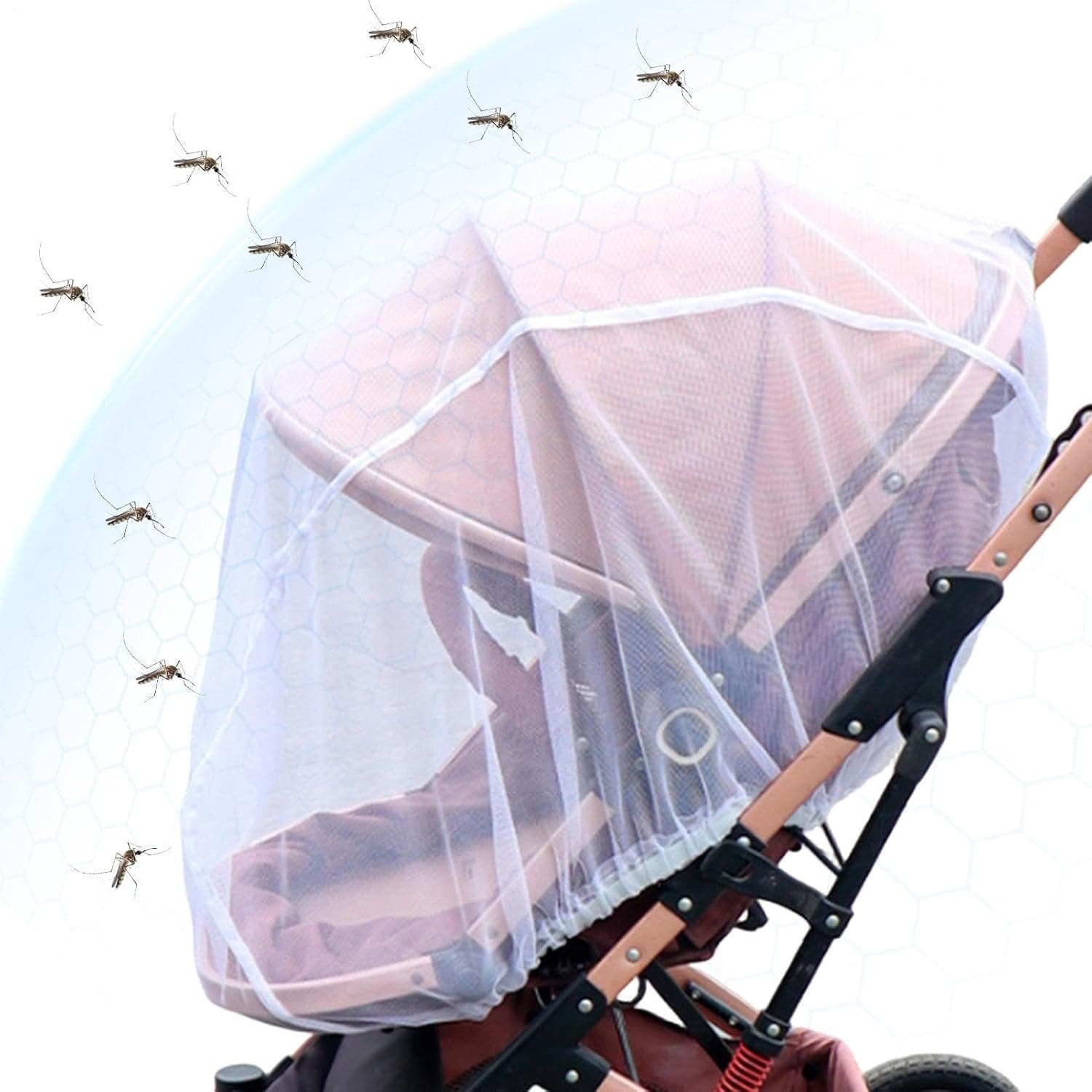 Stroller Protection Net Breathable Mesh Fly-Proof Lightweight | Little Kid Travel Stroller Barrier Net for Nursery Daycare Backyard Garden Patio Walking Hiking Camping