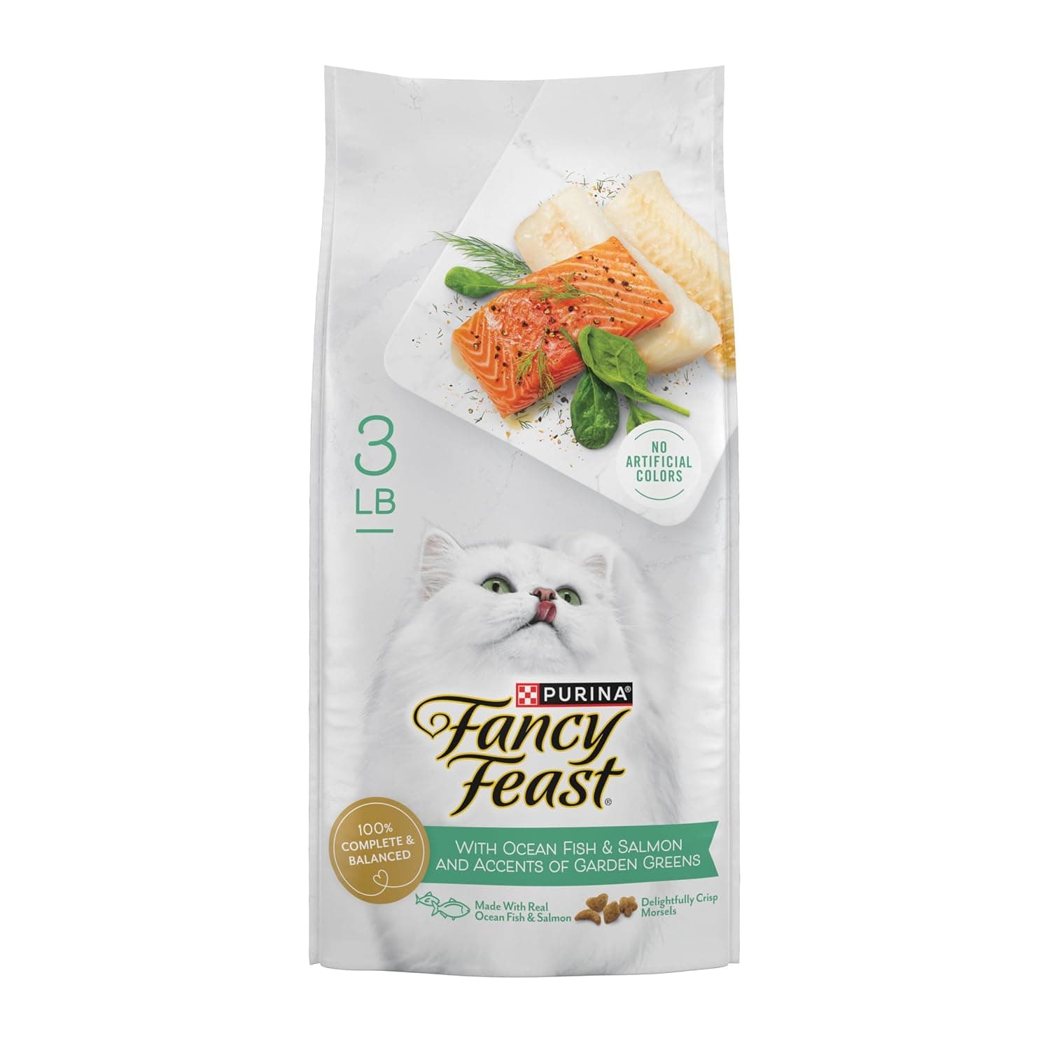 Purina Fancy Feast Dry Cat Food with Ocean Fish and Salmon - 3 lb. Bag