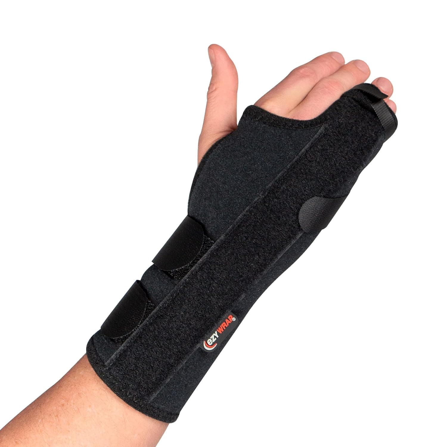 The Boxer Orthopedic Hand & Wrist Brace – Wrist Support Brace for Women & Men – Comfortable Wrist & Hand Wraps w/Finger Splints for Metacarpal Fracture, Sprain, or Swelling (Black) - Regular