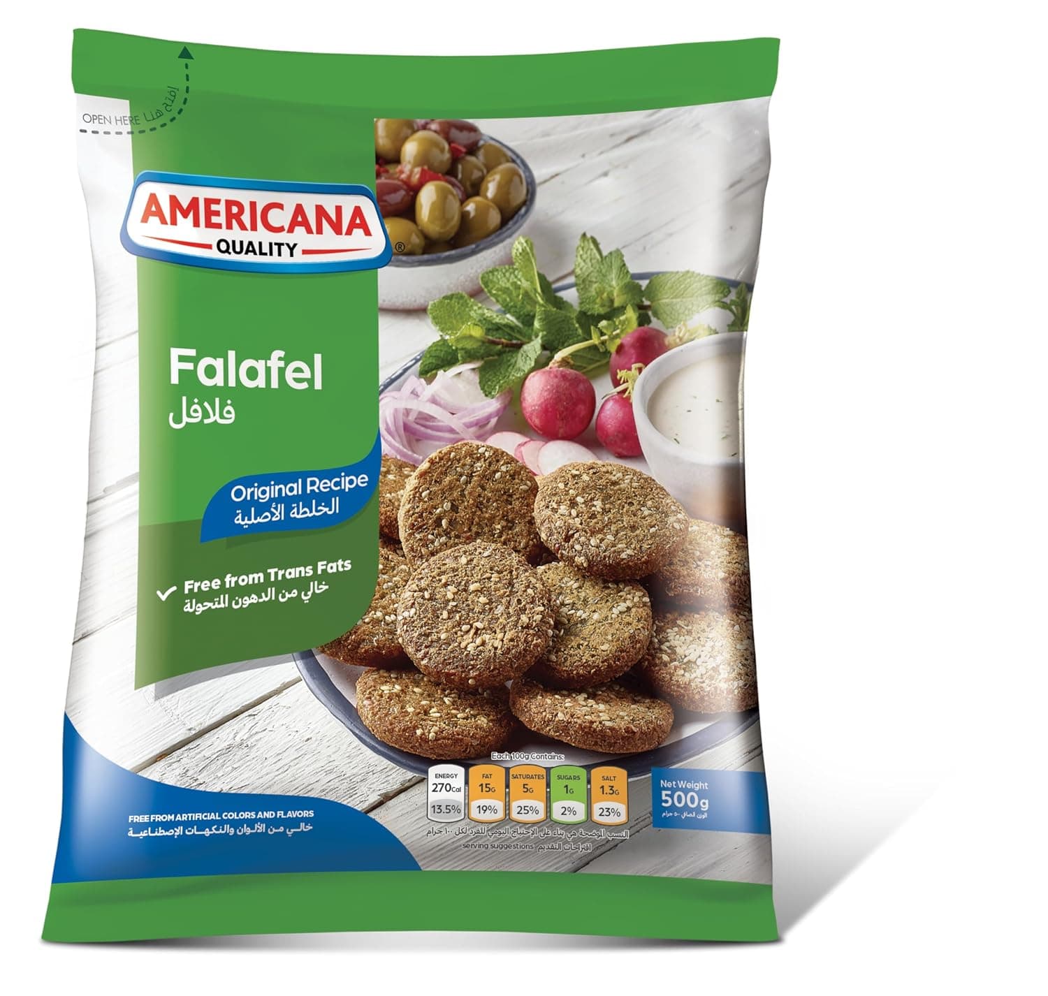 Americana Frozen Falafel Original 500g