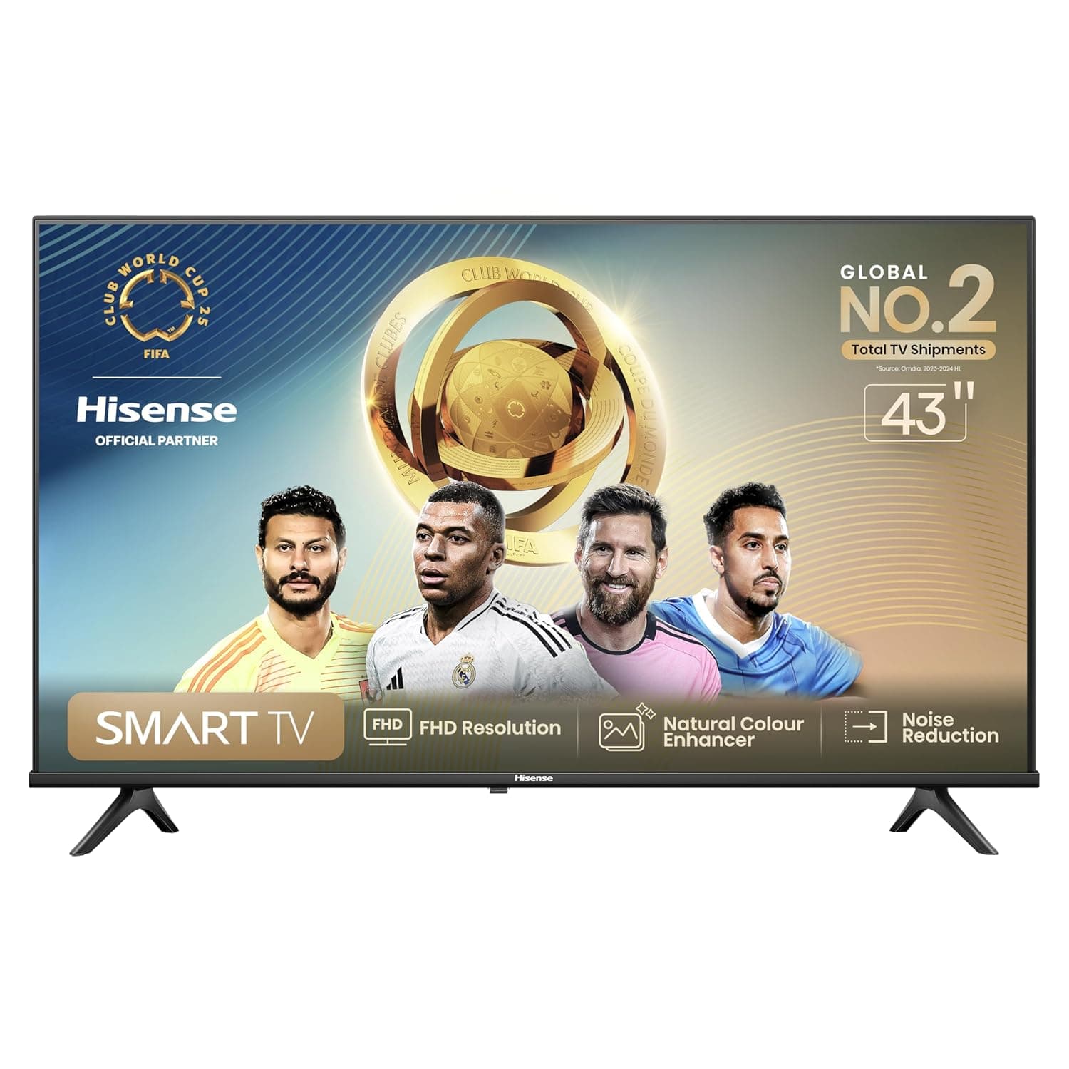 تلفزيون من هايسنس بشاشة 43 بوصة، بدقة 4K، موديل 43A6K، بتقنية إل سي دي
