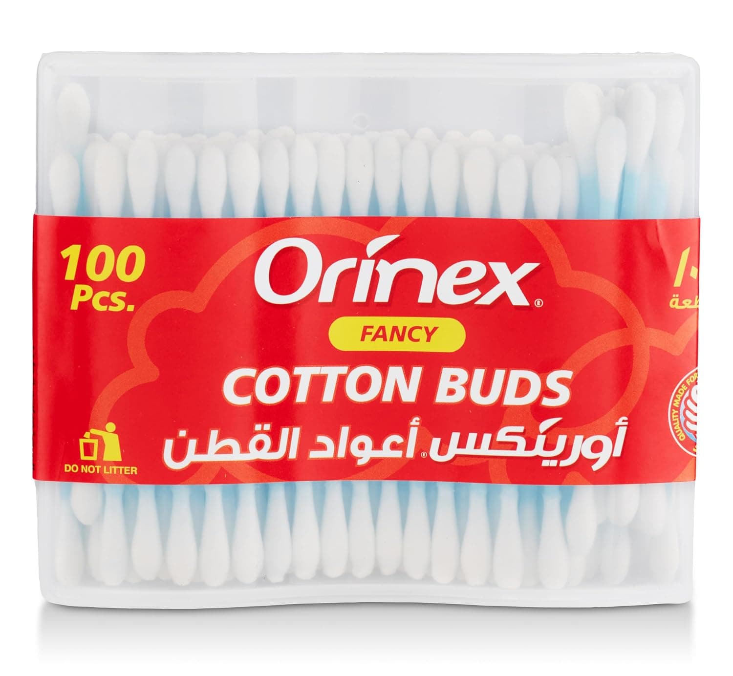 Orinex Cotton Buds 100 Pieces Pack of 1, Assorted Colors