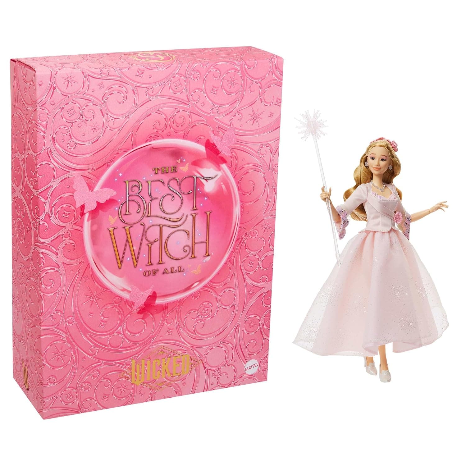 Mattel Universal Wicked: Part 2 Collectible Glinda Doll with Removable Outfit, Inspired by the Movie Wicked: for Good, Amazon Exclusive, JFM11