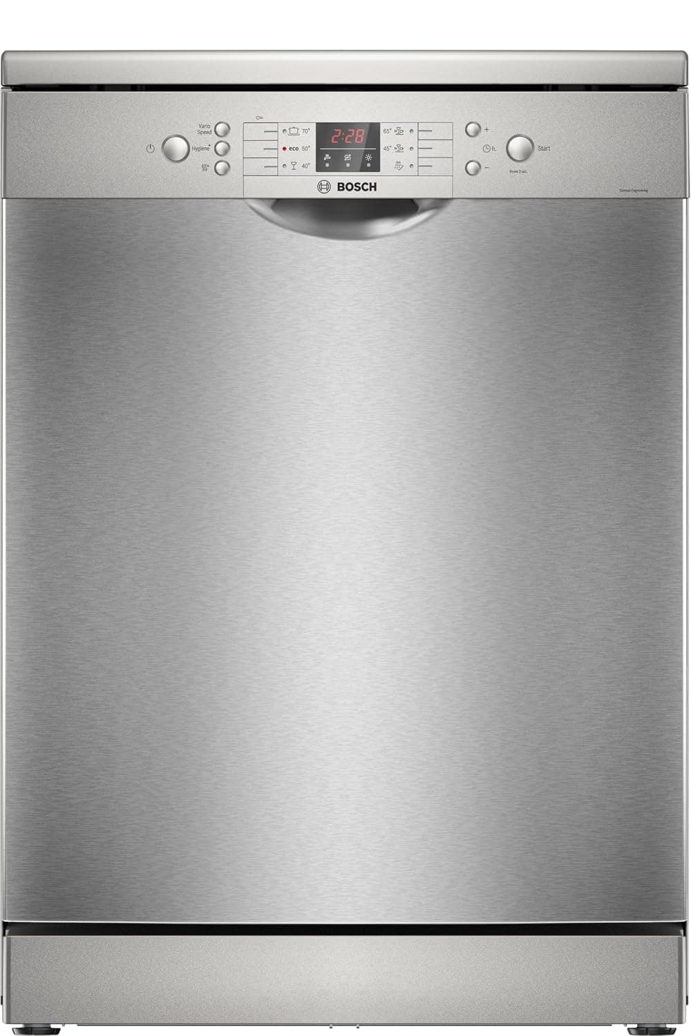 Bosch Series 2, Freestanding Dishwasher, 60 cm, Fingerprint Resistant Brushed Steel, ExtraDry, Rackmatic, German Engineering