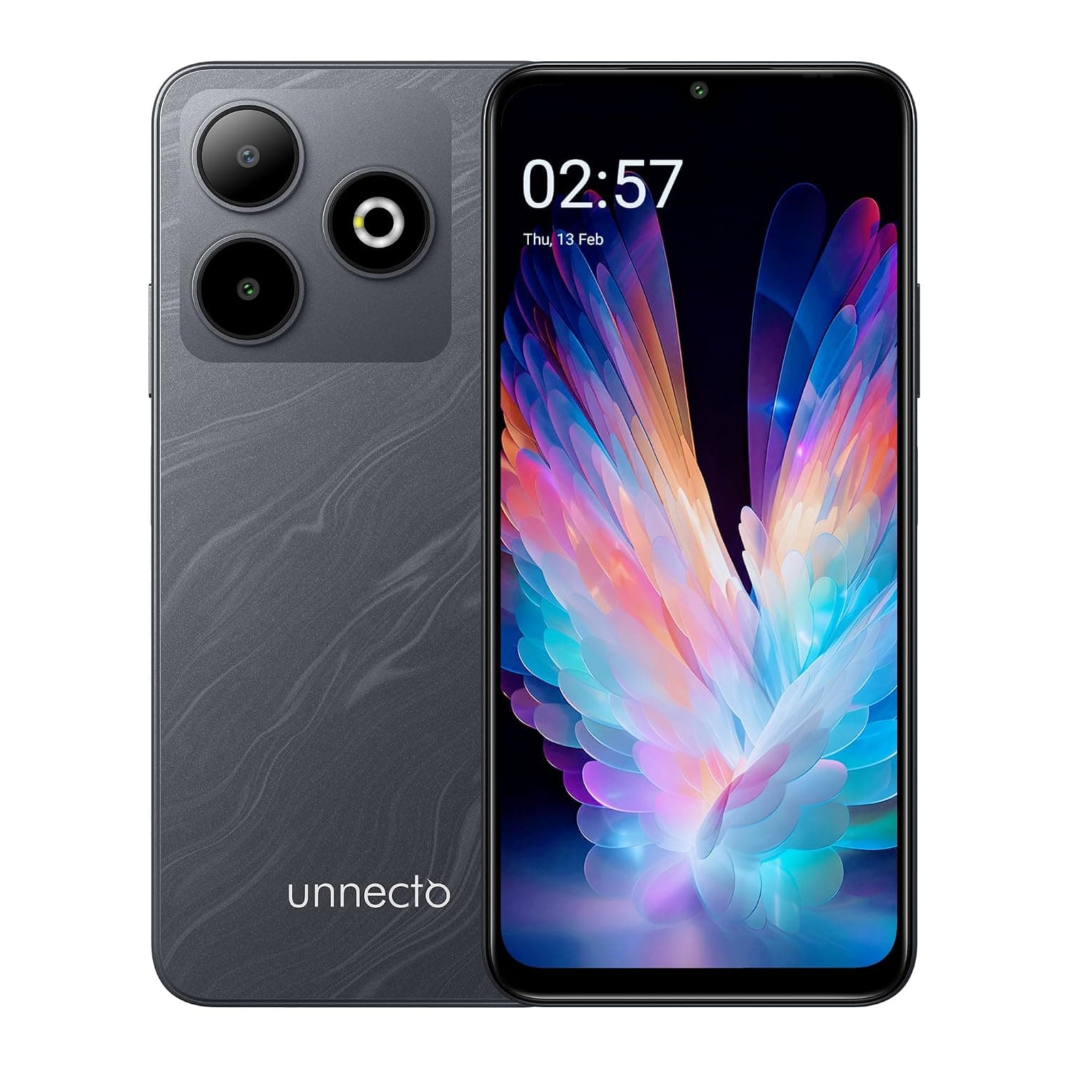 Bolt 10 | Dual SIM | Unlocked Smartphone | Android 14 | 2 Day Battery | NFC | 6.56” HD+ Display | 4GB + 3GB VRAM | 128GB Storage | 16MP Dual Camera | Fingerprint | T-Mobile, Metro, Mint | Charcoal