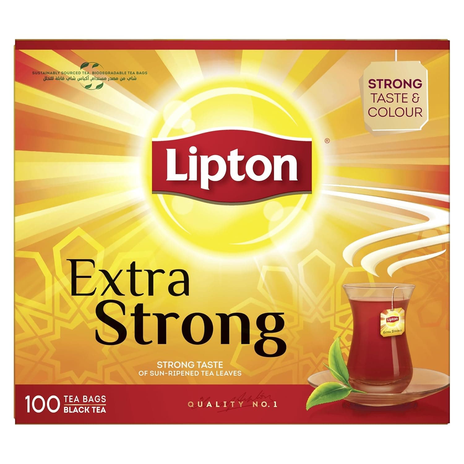 Lipton Extra Strong Black Tea, 100 Teabags