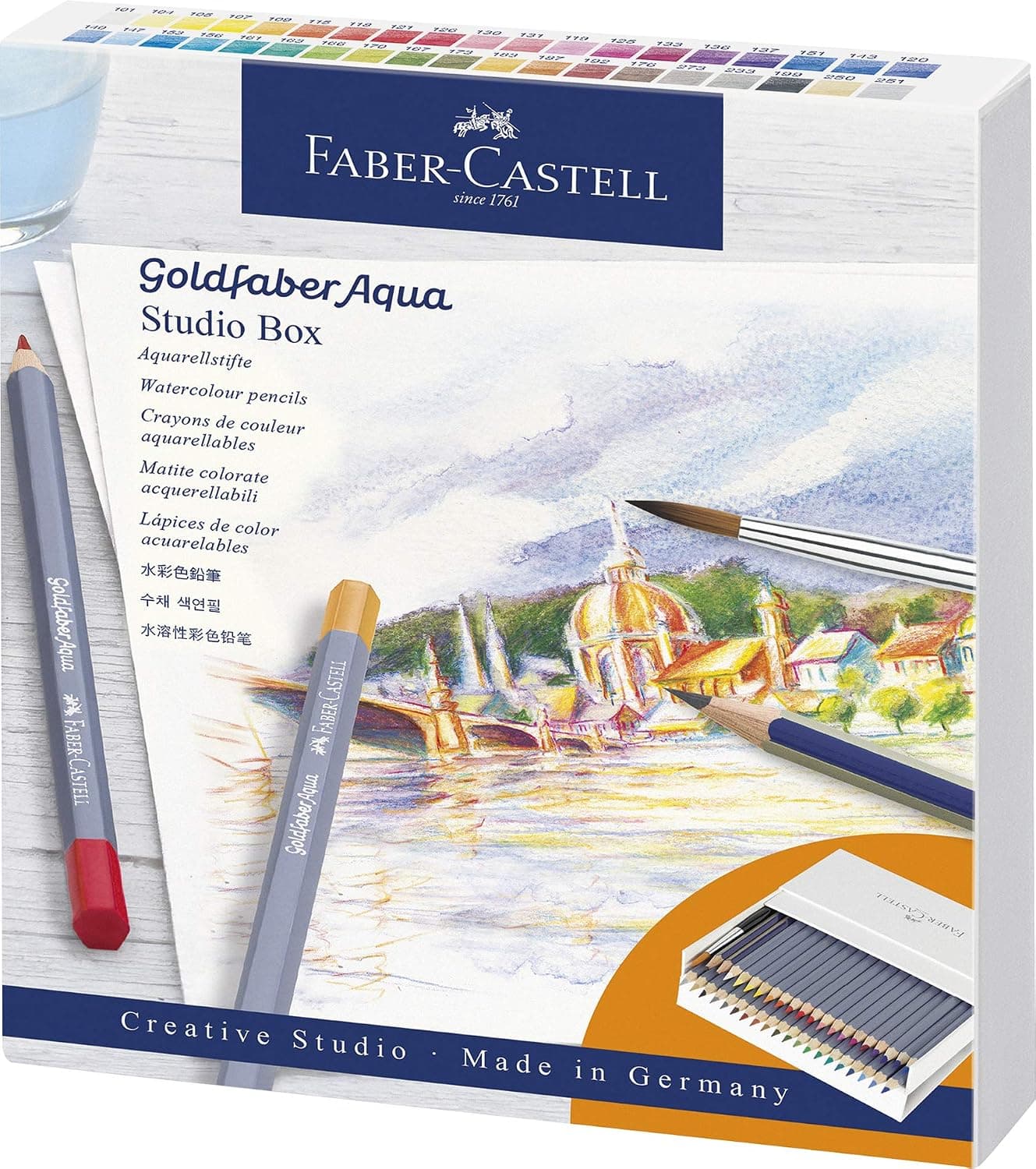 FABER-CASTELL Goldfaber Aqua watercolour pencil, studio box 41pc set