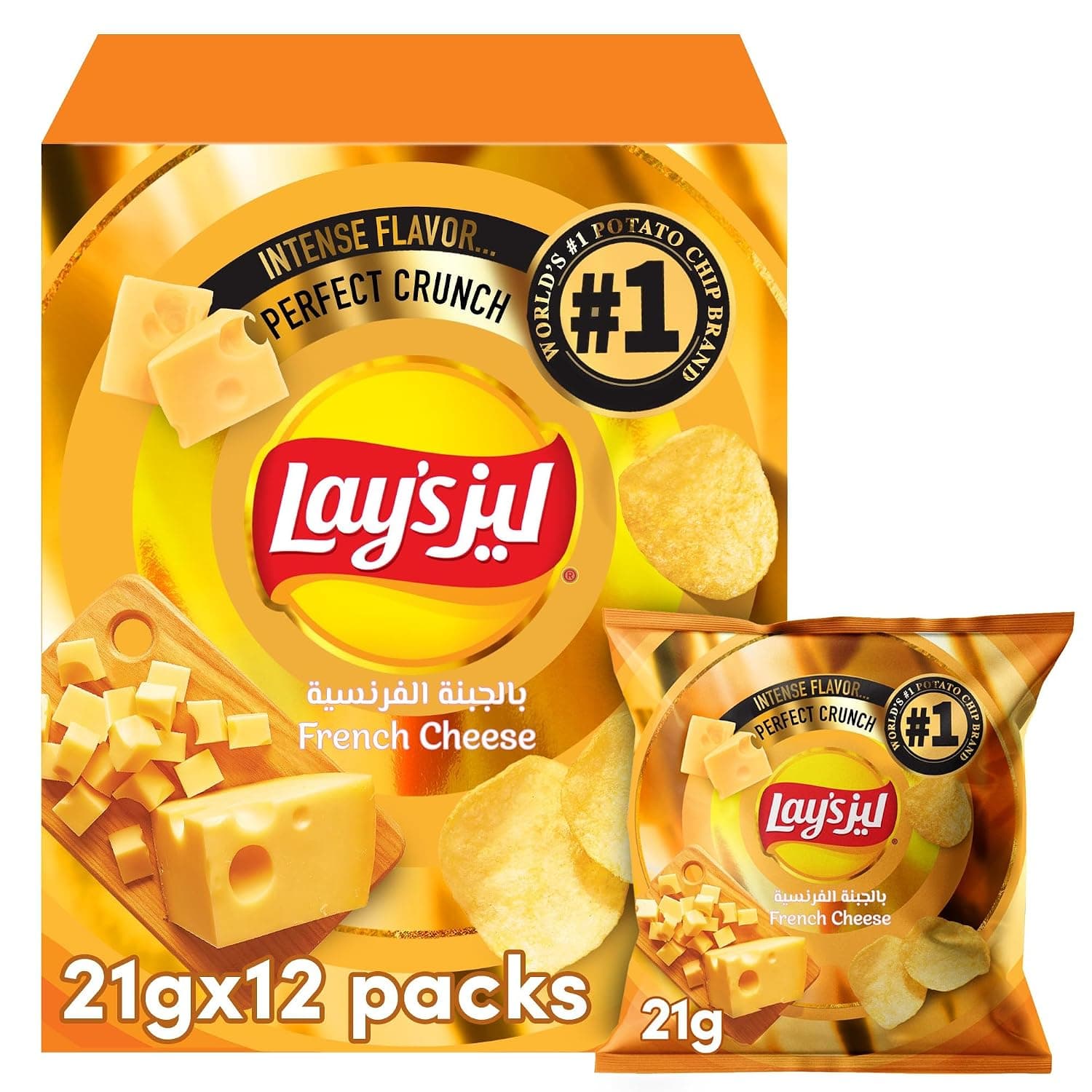 Lay'S French Cheese Potato Chips 12 x 21 g