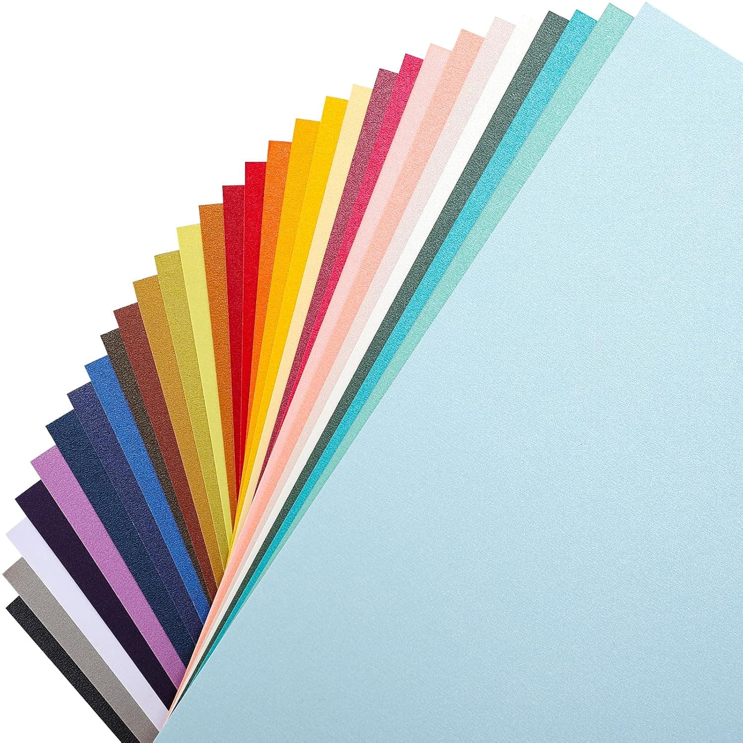 Gartful 30Colors Shimmer Cardstock Paper, Shiny Pearlescent Paper for Craft Flowers, Scrapbooking, Card Making, Invitation, Gift Wrapping, Letter Size, 120 Sheets