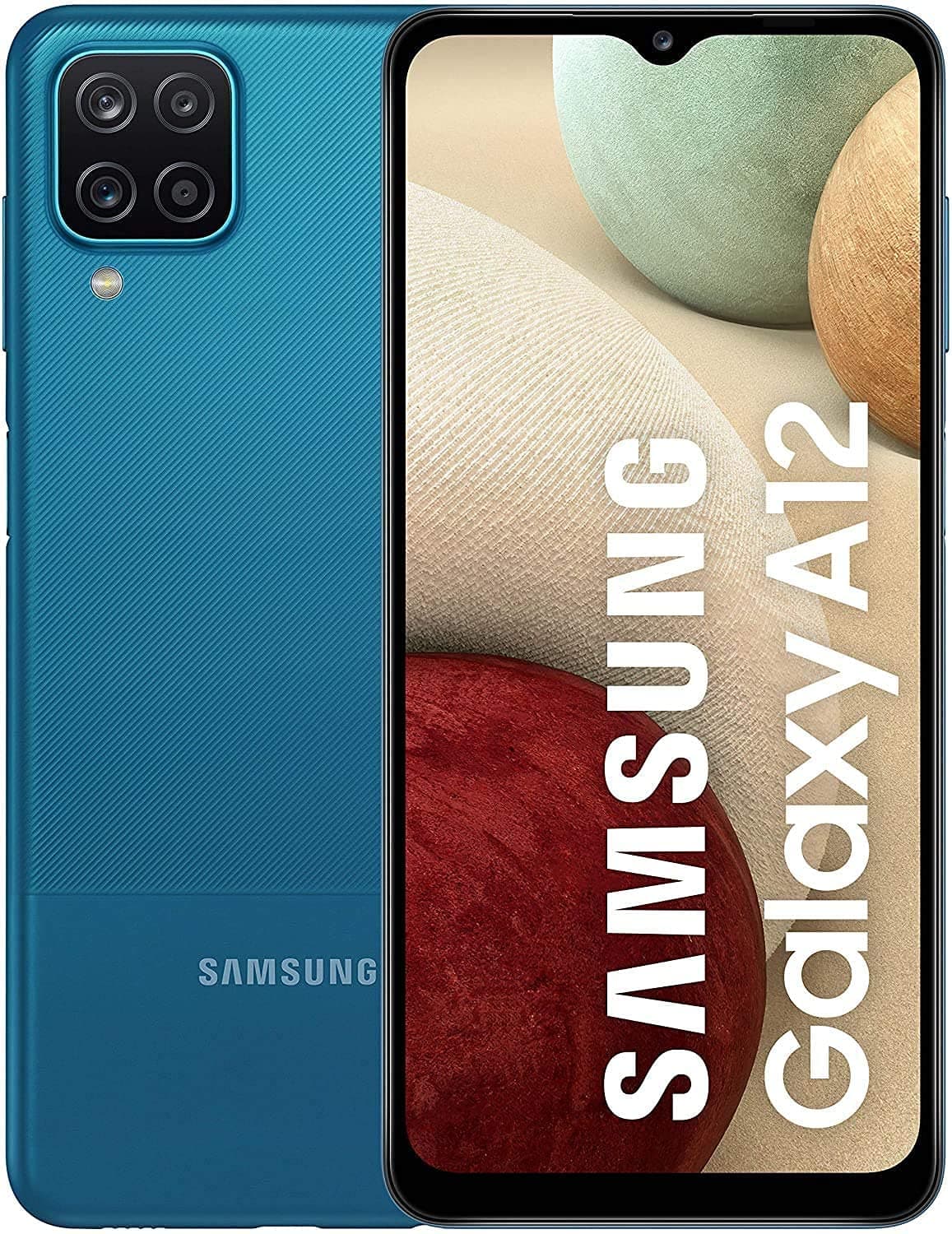 Samsung Galaxy A12 Nacho Dual-SIM 64GB ROM + 4GB RAM (GSM Only | No CDMA) Factory Unlocked Android 4G/LTE Smartphone (Blue) - International Version