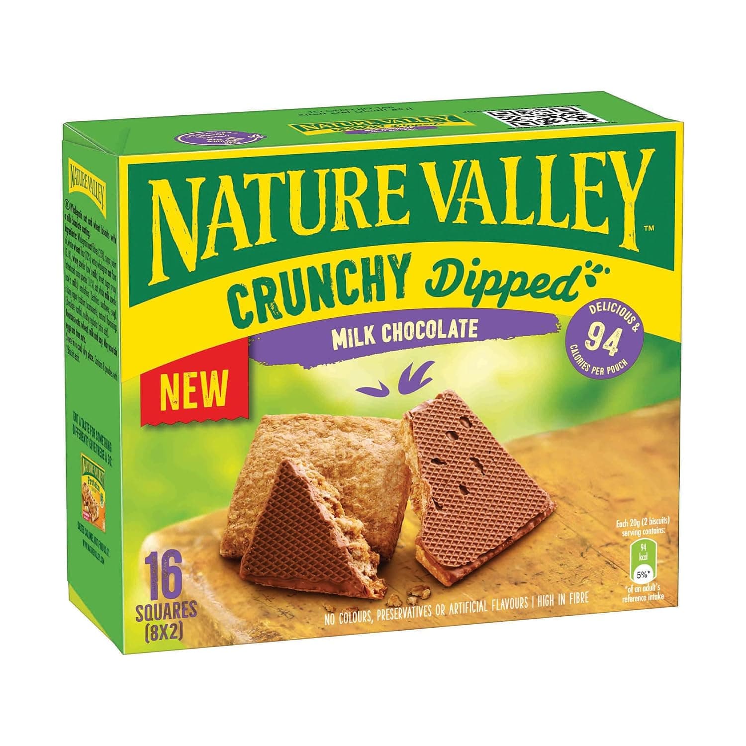 Nature Valley Crunchy Dipped Milk Chocolate 20g, 8 bars