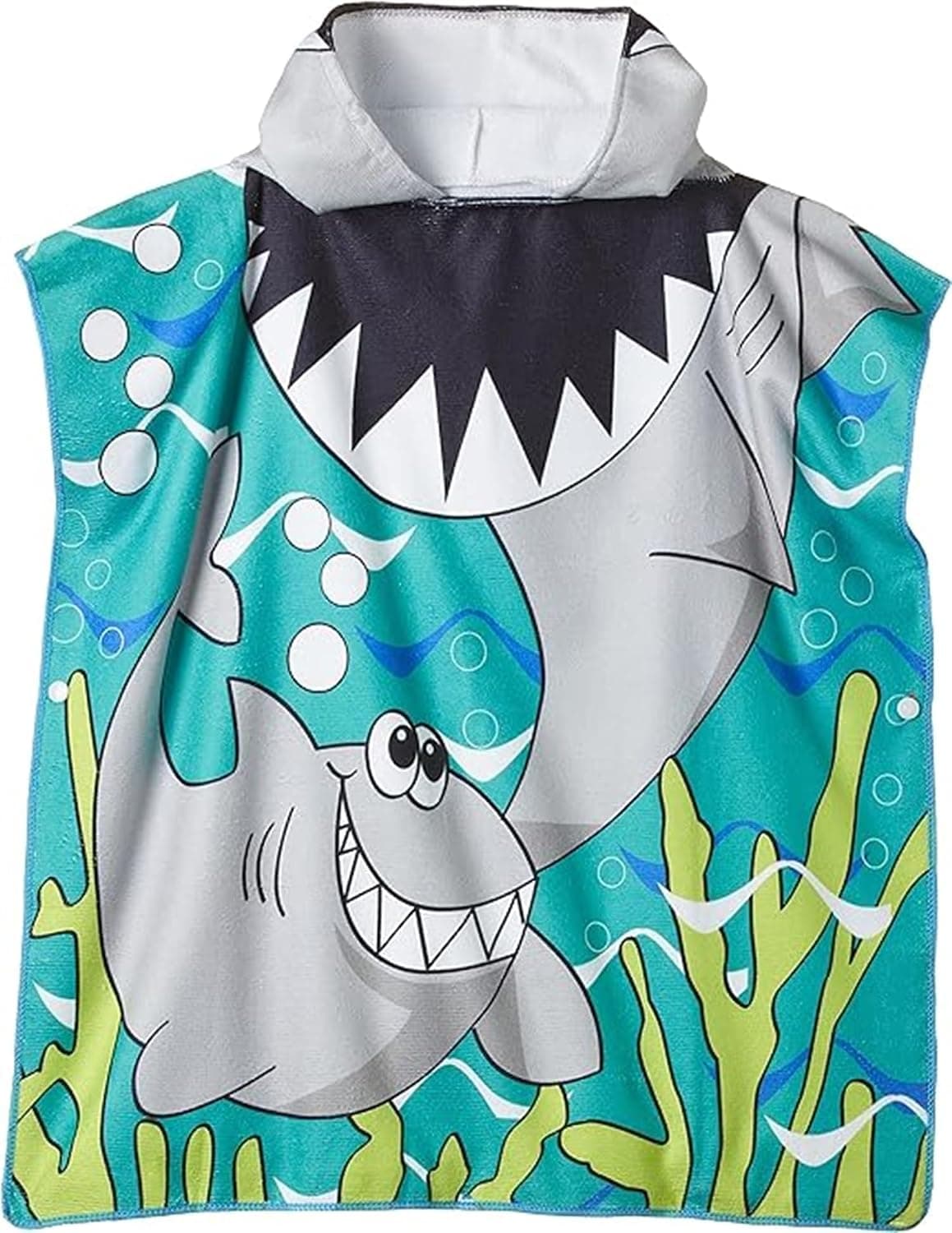 HALAMODO Kids Hooded Towel, Baby Beach Bath Towel for Girls Boys, Toddler Swim Towels Ponchos with Hood Microfiber Pool Bath Towels Poncho for 2-10 Years Old(Green, 60x120cm)