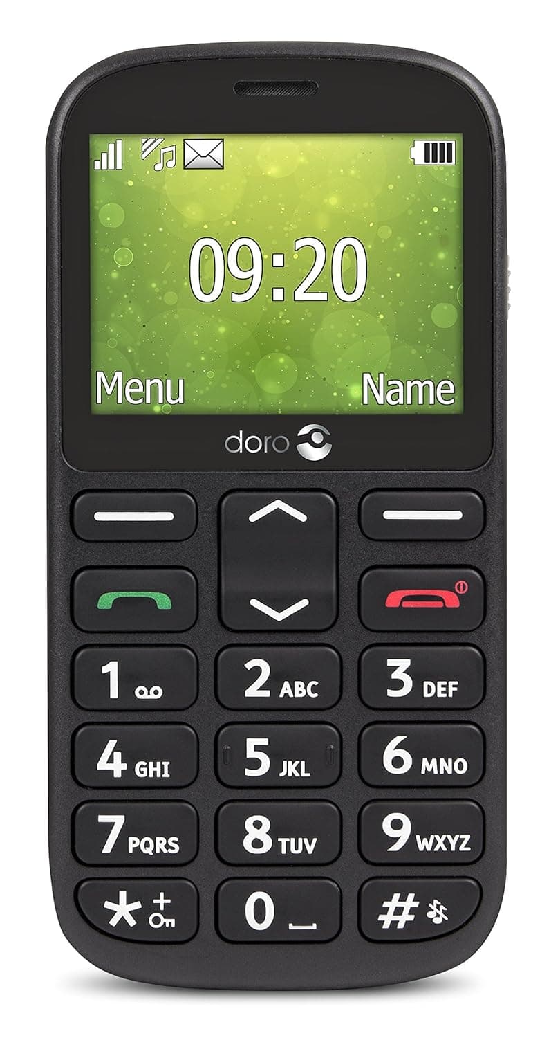 Doro 1360 Dual-SIM 8MB RAM (GSM Only | No CDMA) Factory Unlocked 2G Cell Phone (Black) - International Version