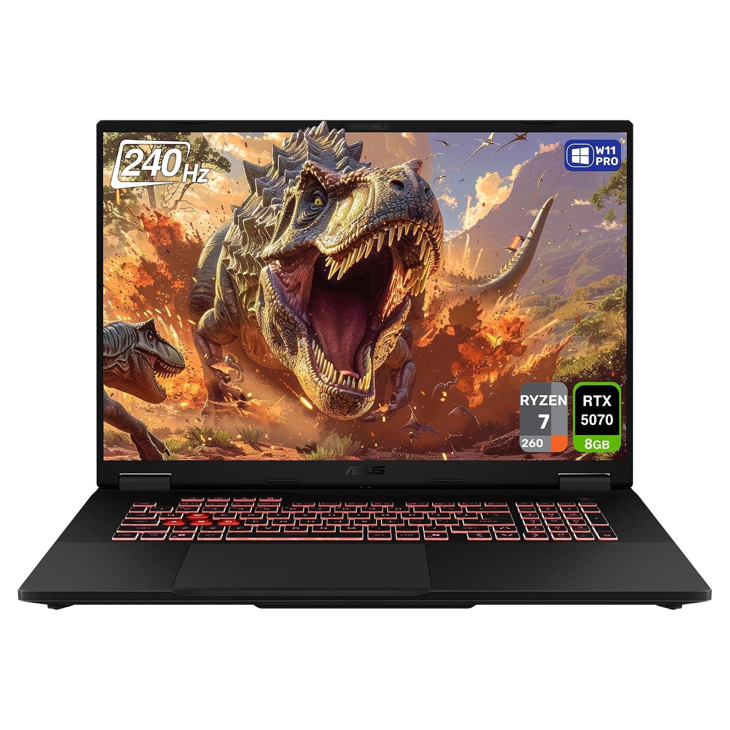 ASUS TUF A18 Gaming Laptop, AMD Ryzen 7-260, 32 GB DDR5 RAM, 1 TB PCle SSD, 18" 2.5K (2560x1600) 240Hz Display, Nvidia G-Force RTX 5070, RGB Backlit Chiclet Keyboard, W11 Pro, Jaeger Gray