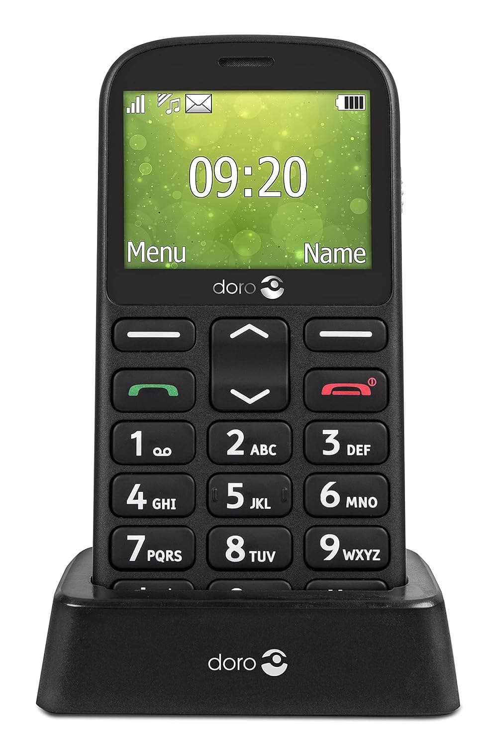 Doro 1361 Dual-SIM 64MB ROM + 8MB RAM (GSM Only | No CDMA) Factory Unlocked 4G/LTE Cell Phone (Black) - International Version…