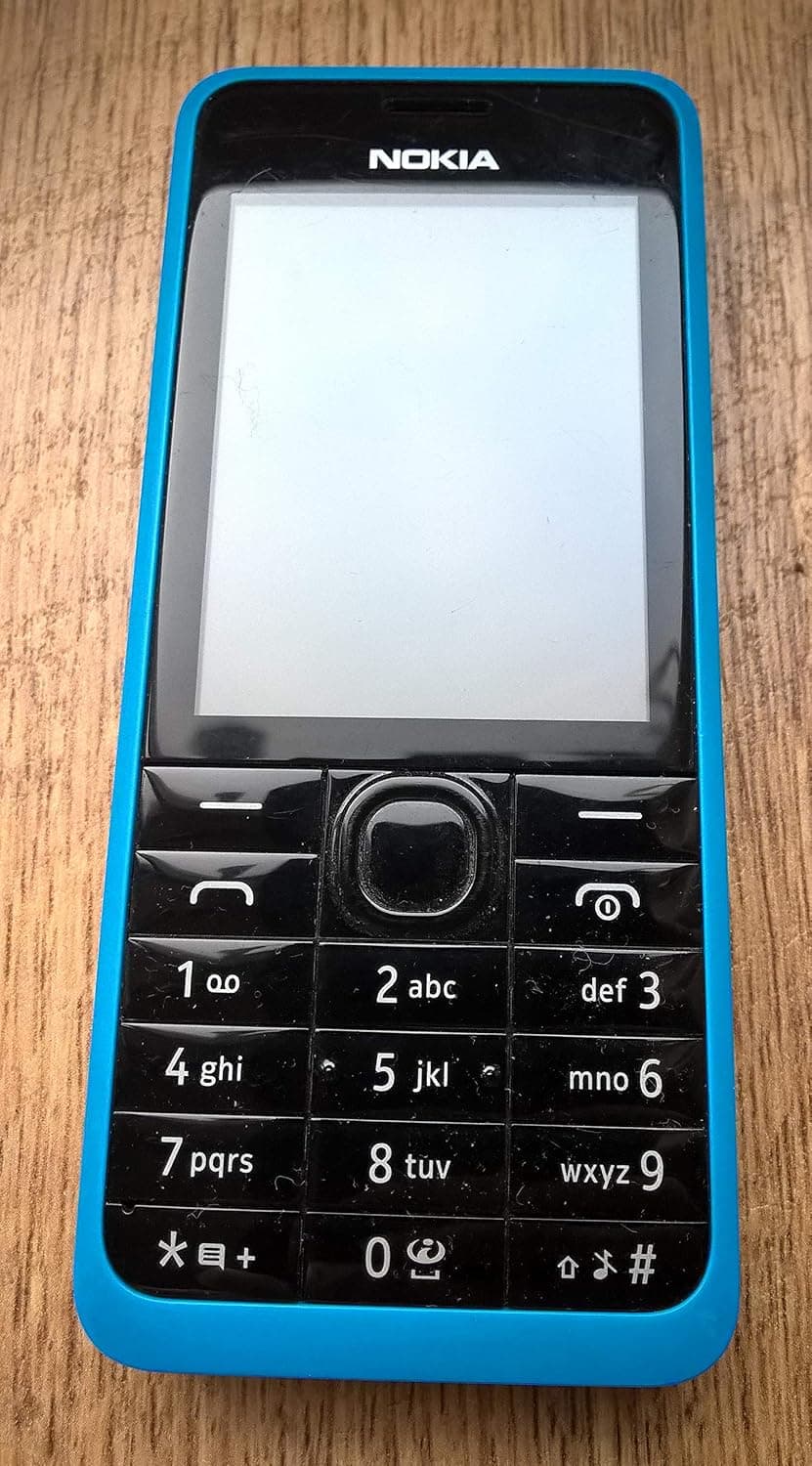 Nokia Asha 301 Dual-SIM 256MB ROM + 64MB RAM (GSM Only | No CDMA) Factory Unlocked 3G/LTE Smartphone (Blue) - International Version