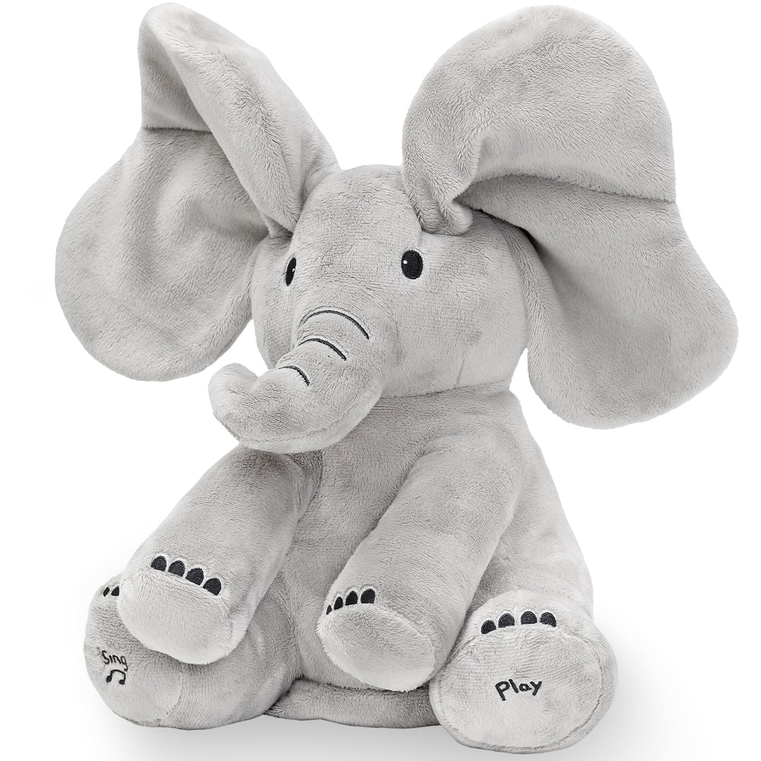 Tippi Peekaboo Elephant Toy - Interactive Singing Teddy with Fluttering Ears - For Newborn Baby Boys or Girls - Soft Toy Peekaboo Elephant for Babies 0-12 Months