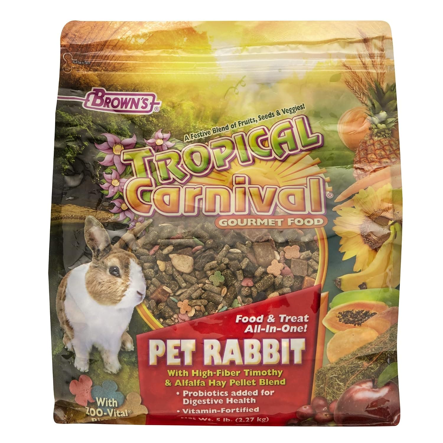 BROWNS TROPICAL CARNIVAL GOURMeT PeT RABBIT FOOD 2.27KG