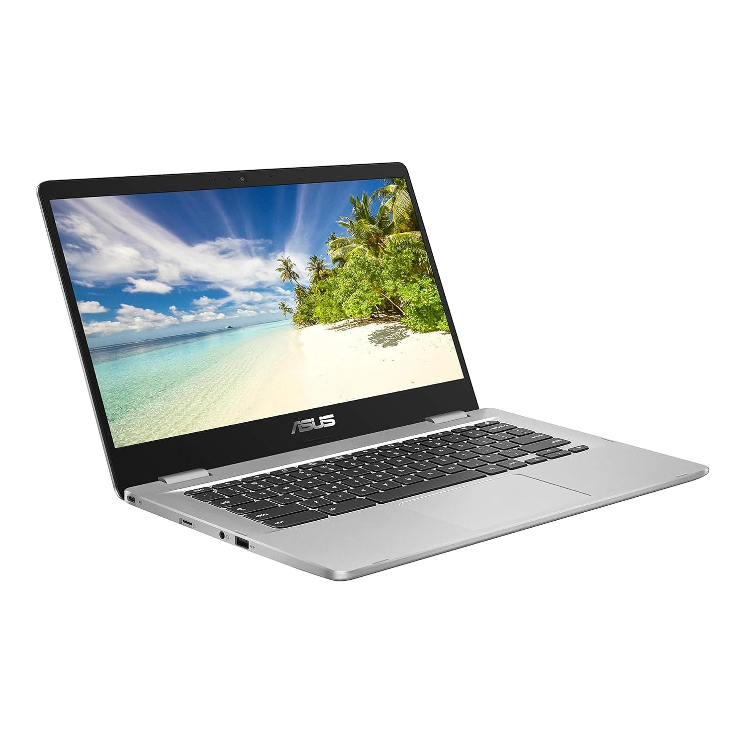 ASUS 14 inch Chromebook C423NA (Intel Celeron N3350, 4GB RAM, 64GB eMMC, Chrome OS), Silver, C423NA-BV0158