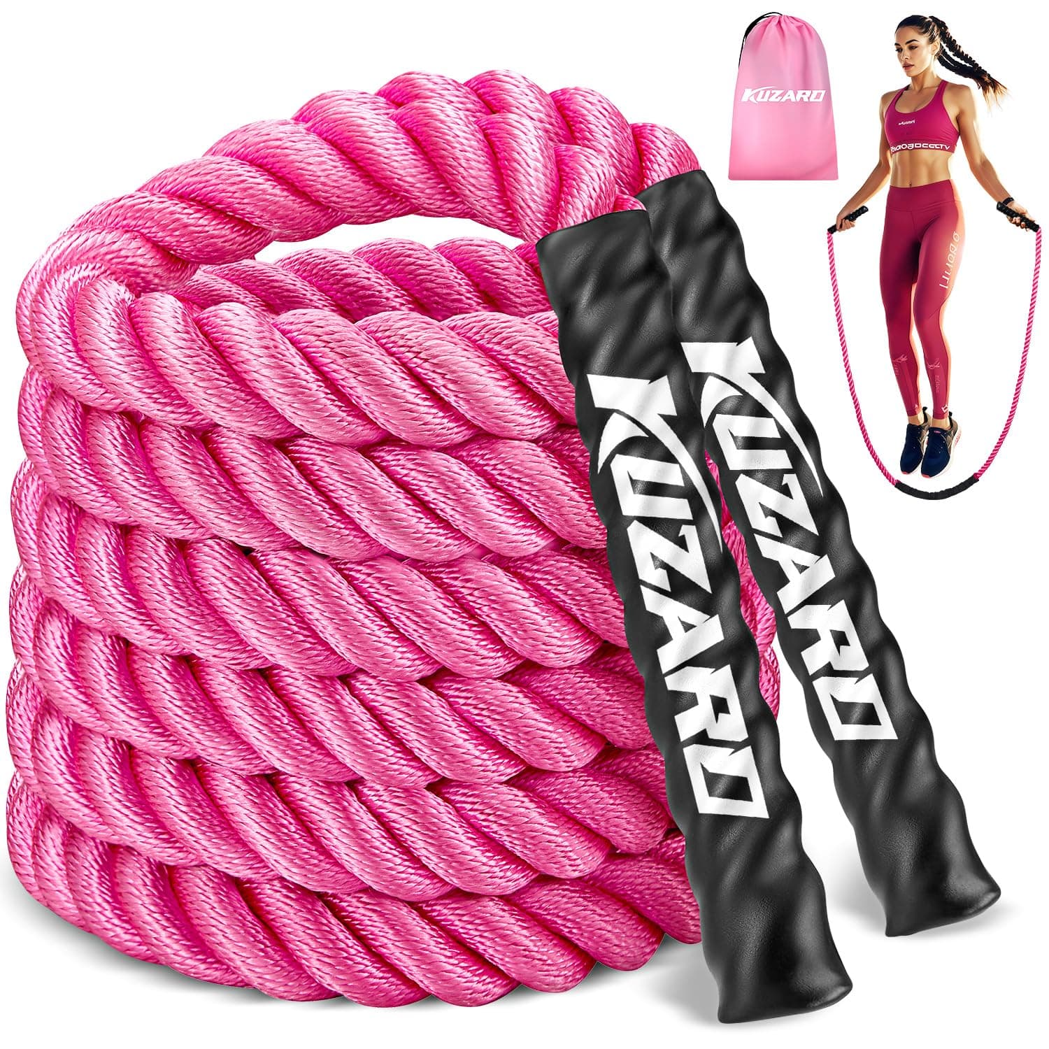 Weighted Jump Rope,1.5lb, 2.5lb, 3.5lb Heavy Duty Jump Rope for Fitness, Weighted Jump Rope for Women and Men, Battle Rope for Fitness Training, Home Gym Exercise Equipment for Total Body Workouts