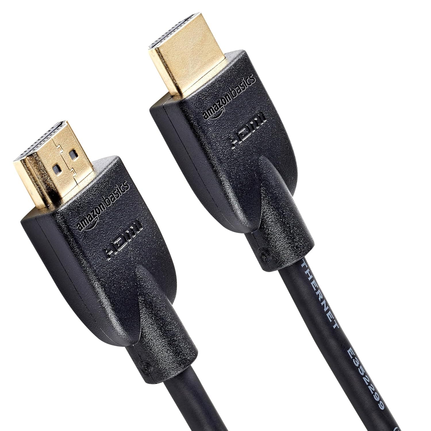 Amazon Basics HDMI Cable, 18Gbps High-Speed, 4K@60Hz, 2160p, Ethernet Ready, 6 Foot (2M), Black