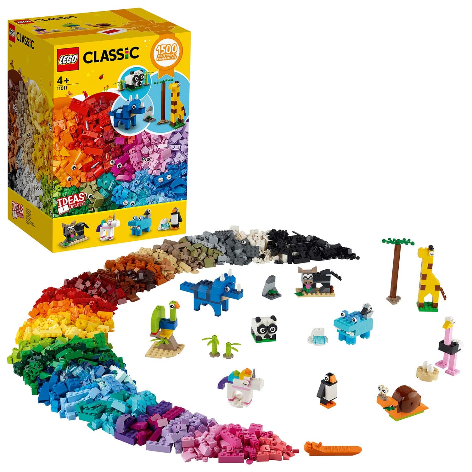LEGO® Classic Bricks and Animals 11011 Building Kit (1,500 Pieces)
