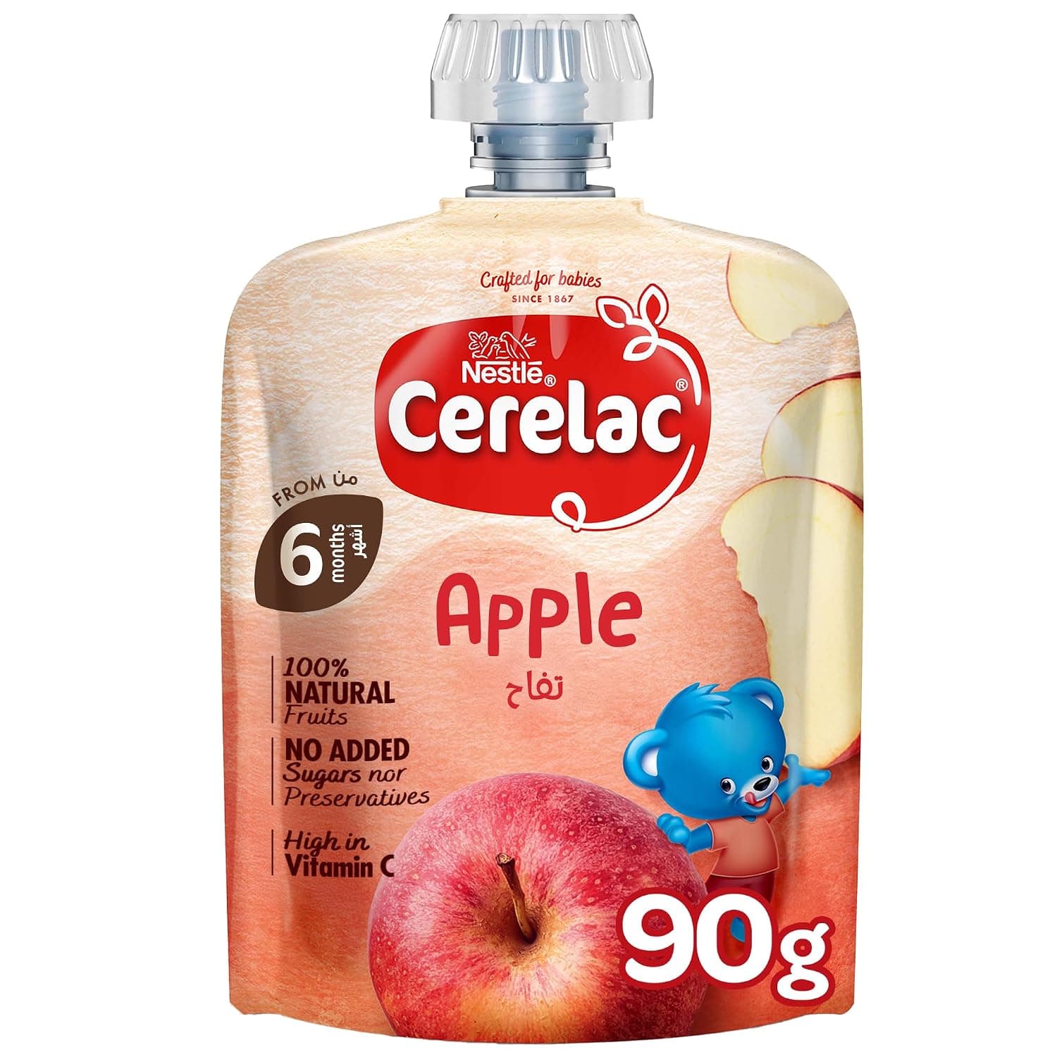 Cerelac Nestle Cerelac Fruits Puree Pouch Apple 90g