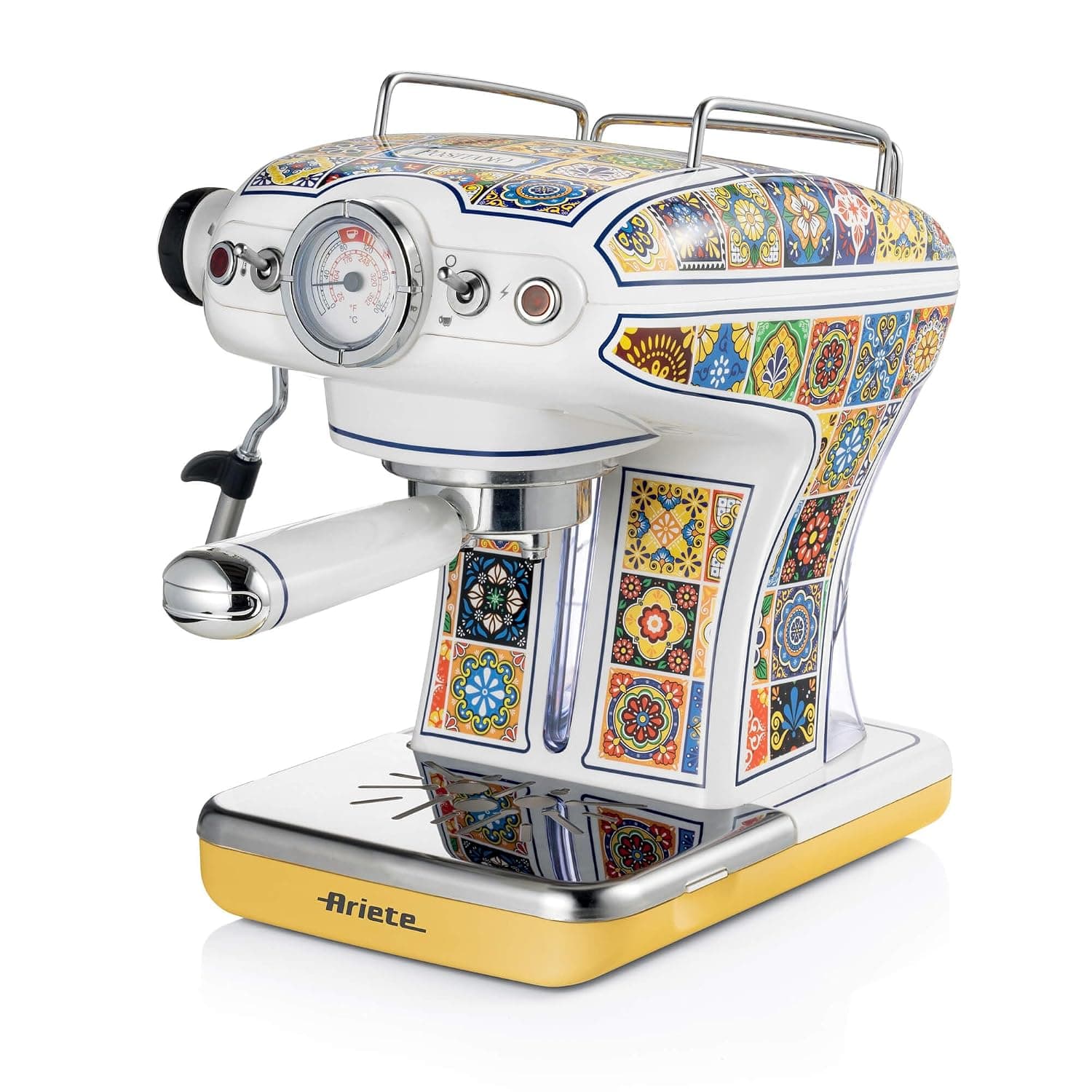 Ariete 1389 Positano, coffee maker, 850 W, capacity 0.9 l, filter ½ cups, drip tray, cappuccinatore