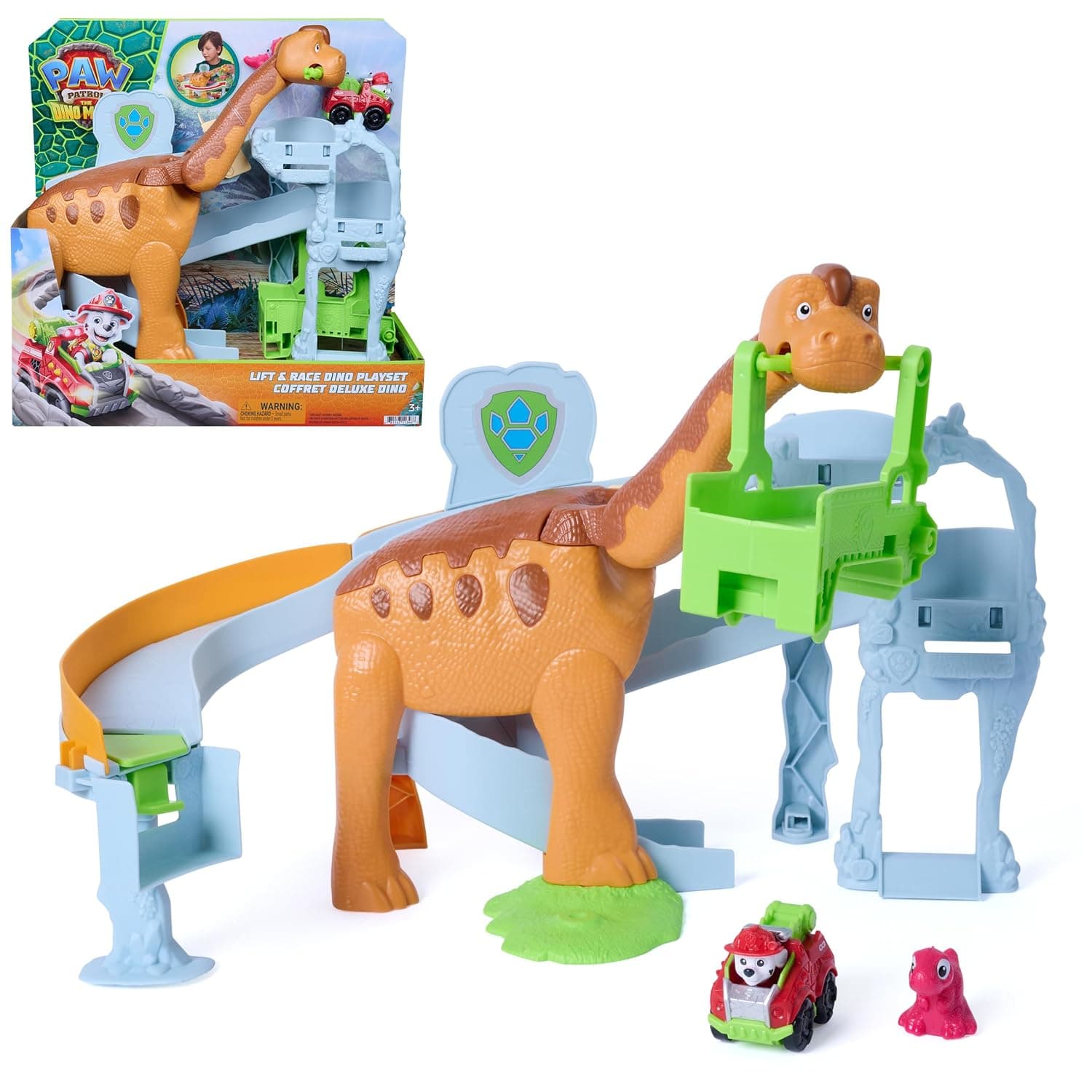 PAW PATROL: The Dino Film, Pup Squad Lift & Race Dino Playset