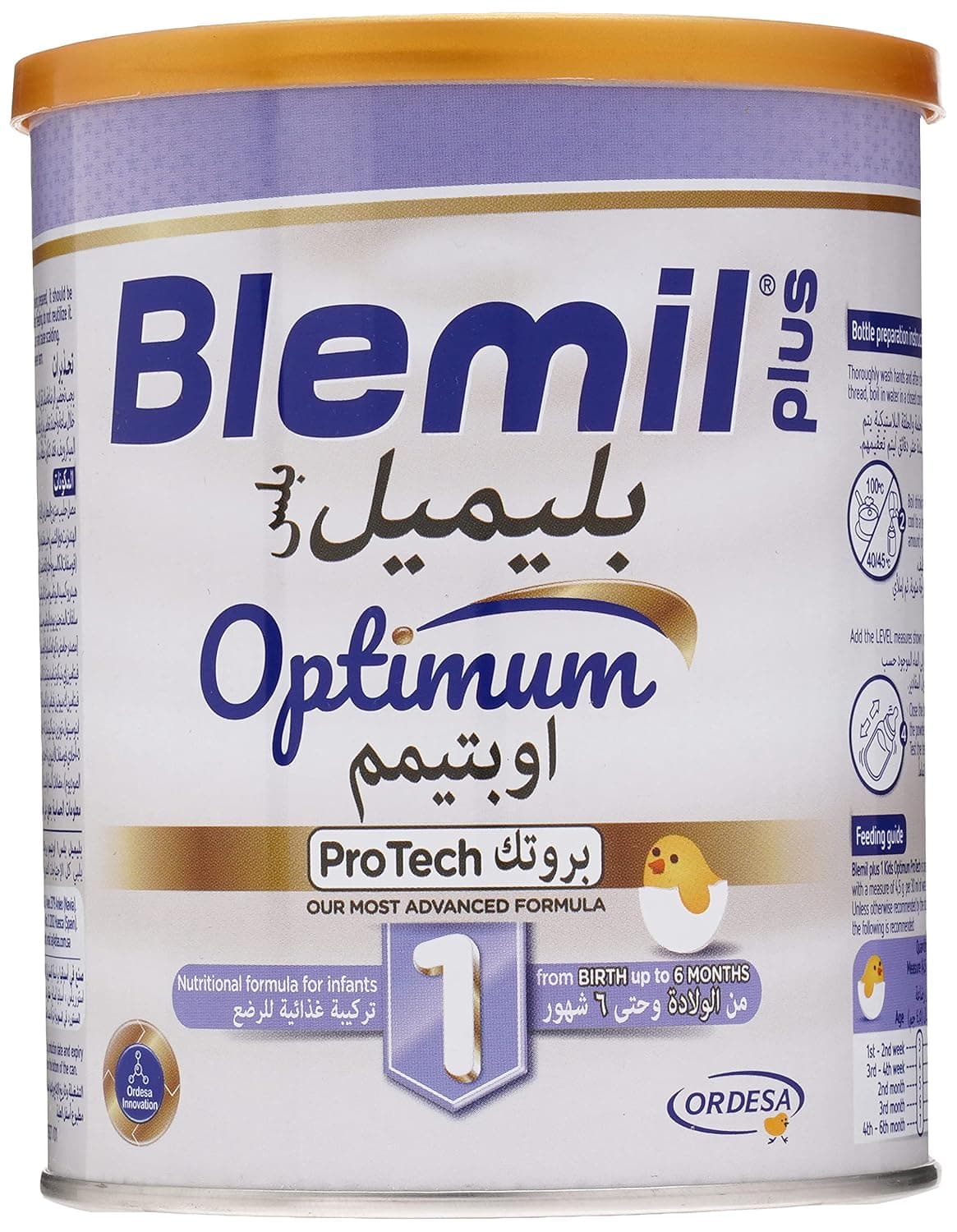 Blemil Plus 1 Optimum Protech Nutritional Formula Cow's Milk Powder for Infant from Birth Up to 6 Months 400 g, White