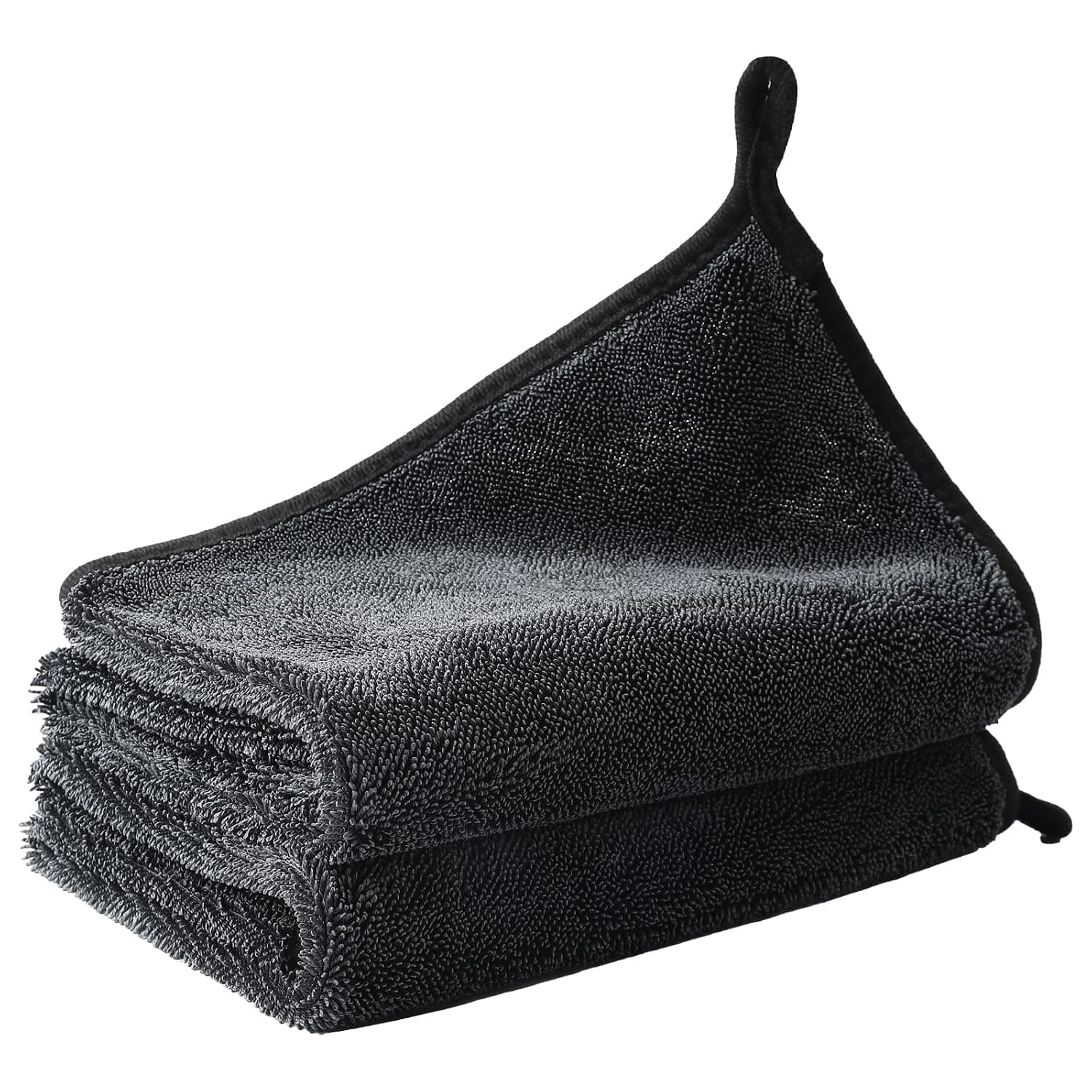Kingsheep 2Pack Car Microfiber Drying Towel,Twisted Loop Cloth 650GSM Superior Absorbency for Cars,Car Care Cleaning Washing Cloth,Rapid Drying, Large Lint-Free (Gray, 20"x24")