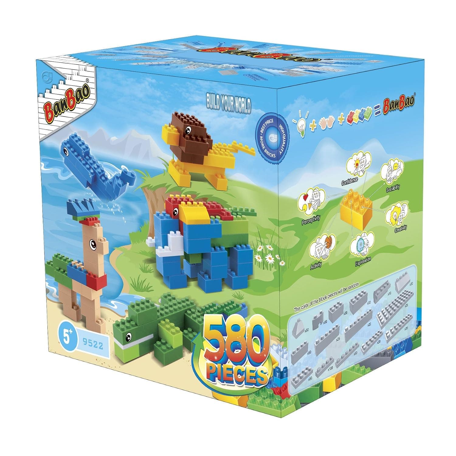 Banbao Creatable Blocks Box 580 Pcs 9522 Construction Toy