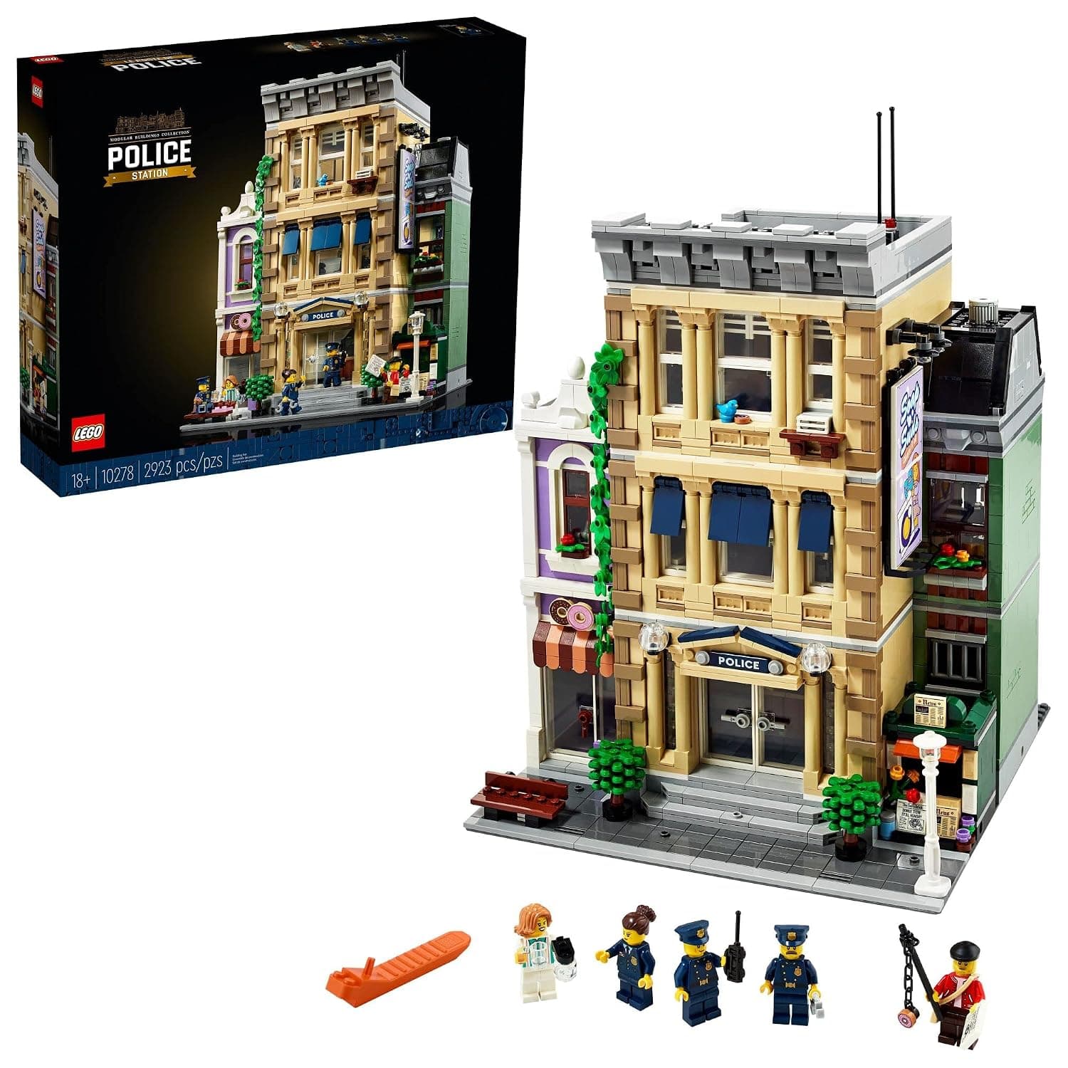 LEGO Icons Police Station 10278 Large Construction Set, Collectible Model Kits for Adults to Build, Modular Buildings Collection