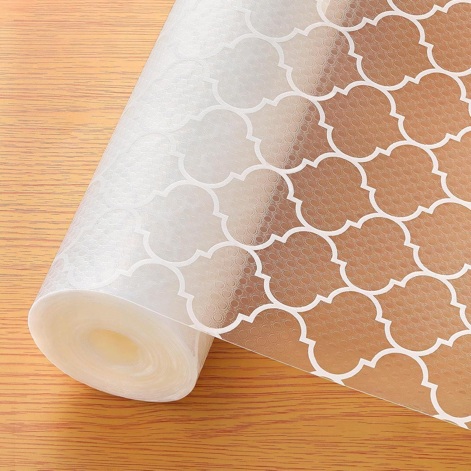 كويز بطانة ارفف لخزائن المطبخ - بطانة درج غير لاصقة ومقاومة للماء - مصنوعة من مادة ايفا المتينة سهلة القص للثلاجة والخزانة وخزانة الملابس بنمط عصري