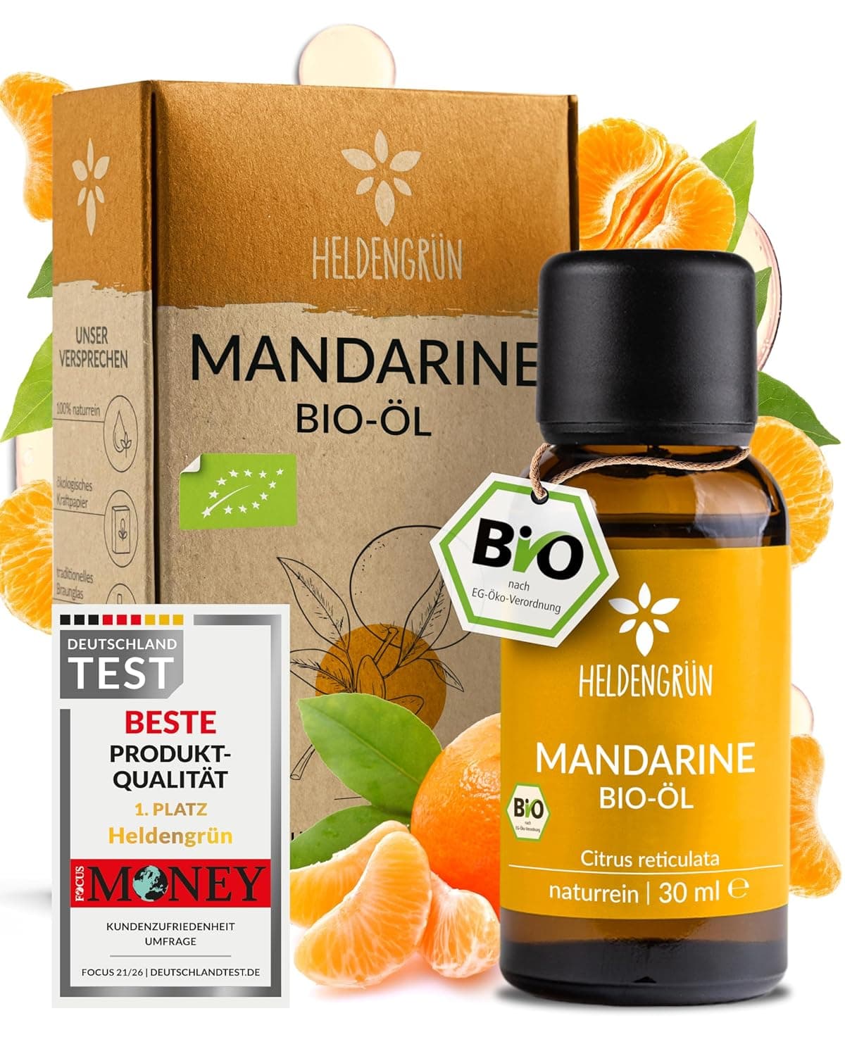 Heldengrün® Organic Mandarin Oil [100% Natural]