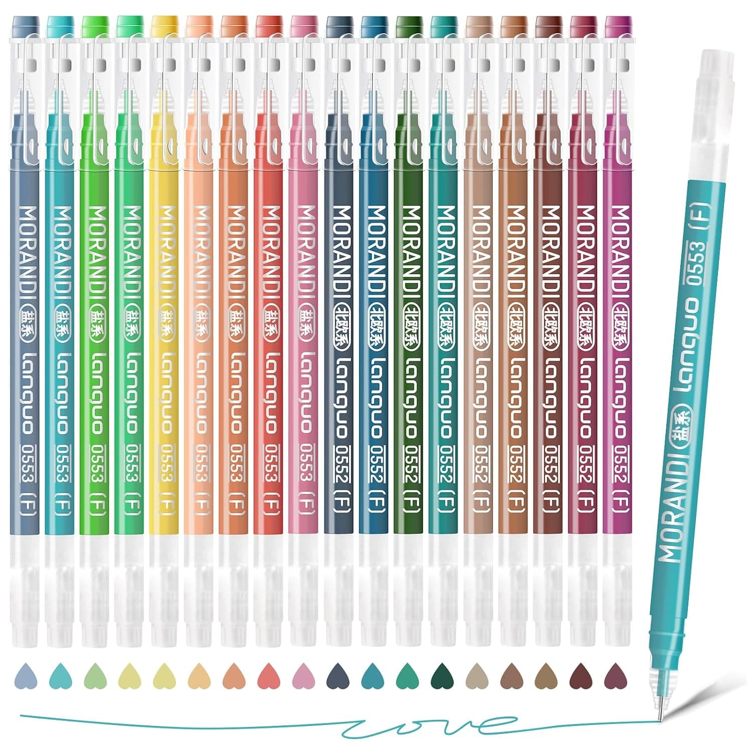 Gel Pens For Coloring, 18 Pack Colored Pens for Black Paper & White Paper, 0.6MM Fine Point Pens for Coloring, Writing, Drawing, Journaling, Note Taking, School, Office, Home