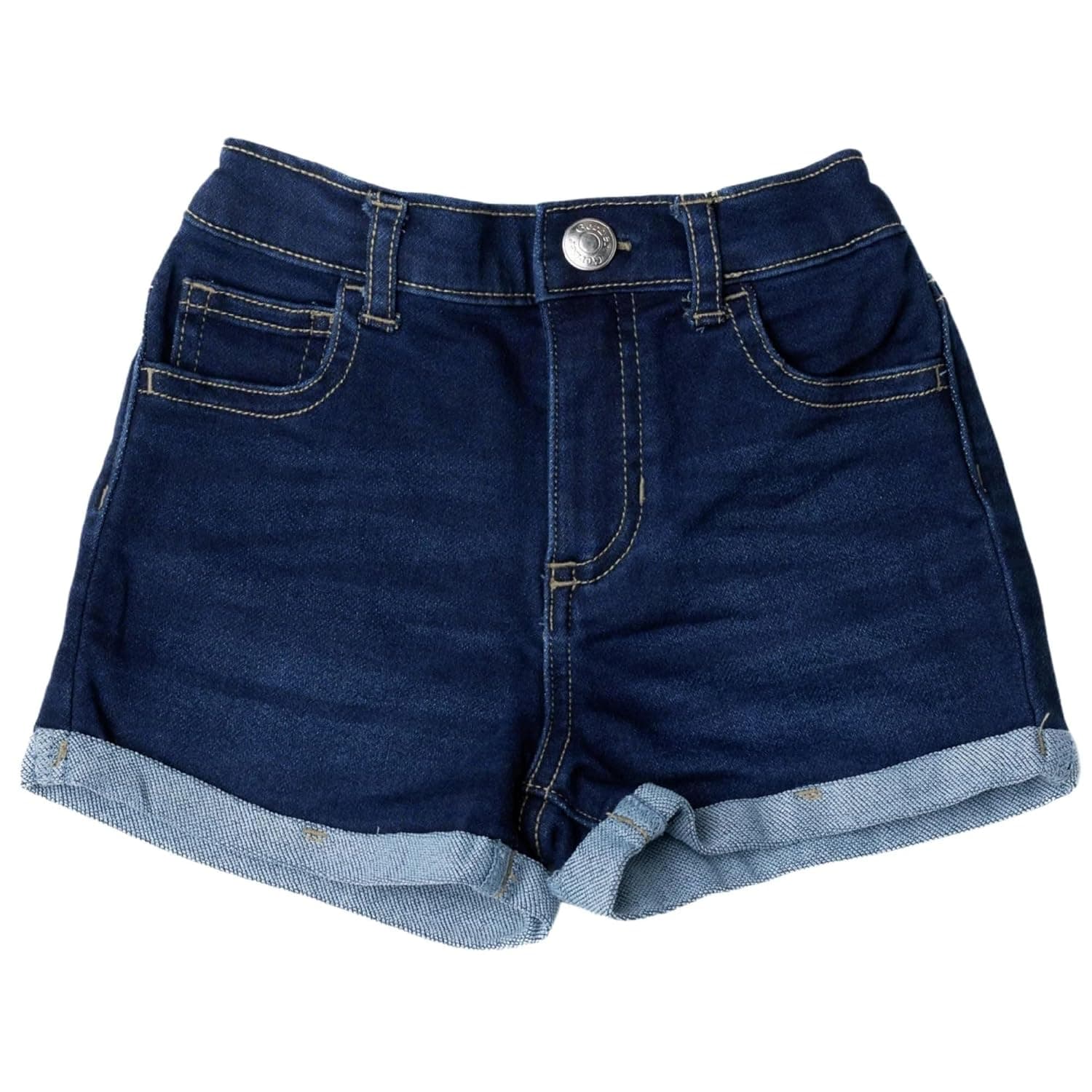 Gerber baby-girls Baby and Toddler Girls Cuffed Denim Shorts Denim Shorts (pack of 1)